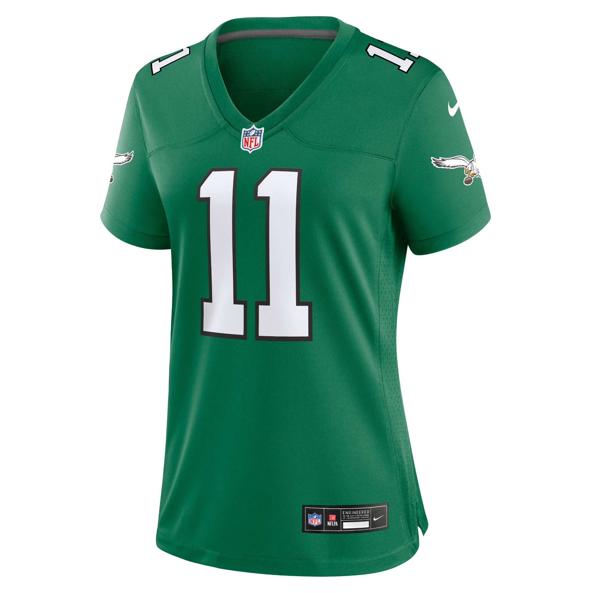 A.J. Brown Philadelphia Eagles Women's Alternate Player Game Jersey - Kelly Green