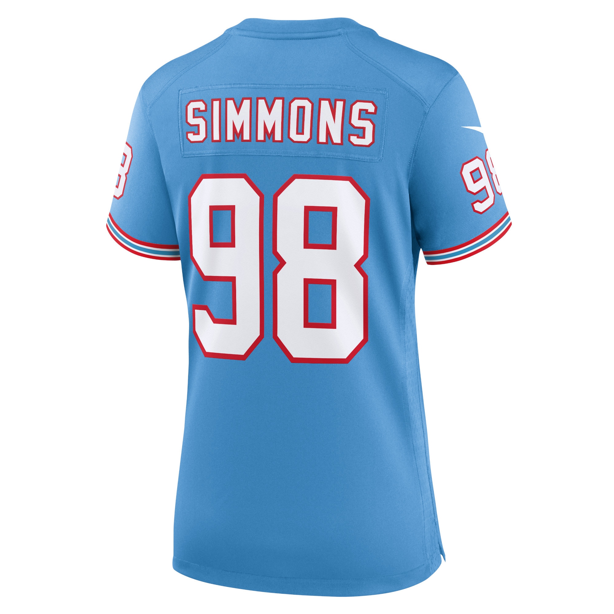 Jeffery Simmons Tennessee Titans Women's Oilers Throwback Alternate Game Player Jersey - Light Blue