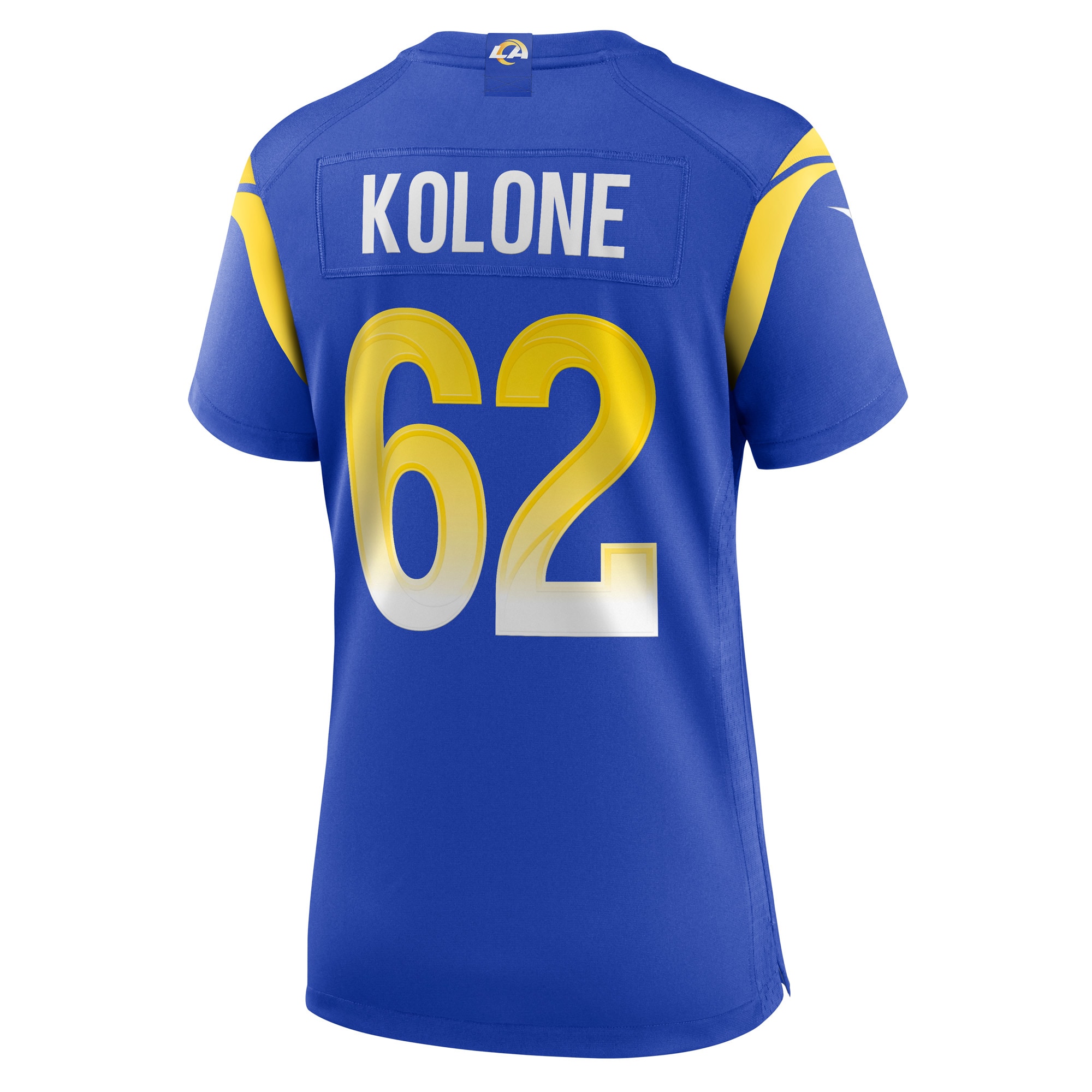 Jeremiah Kolone Los Angeles Rams Women's Team Game Player Jersey - Royal