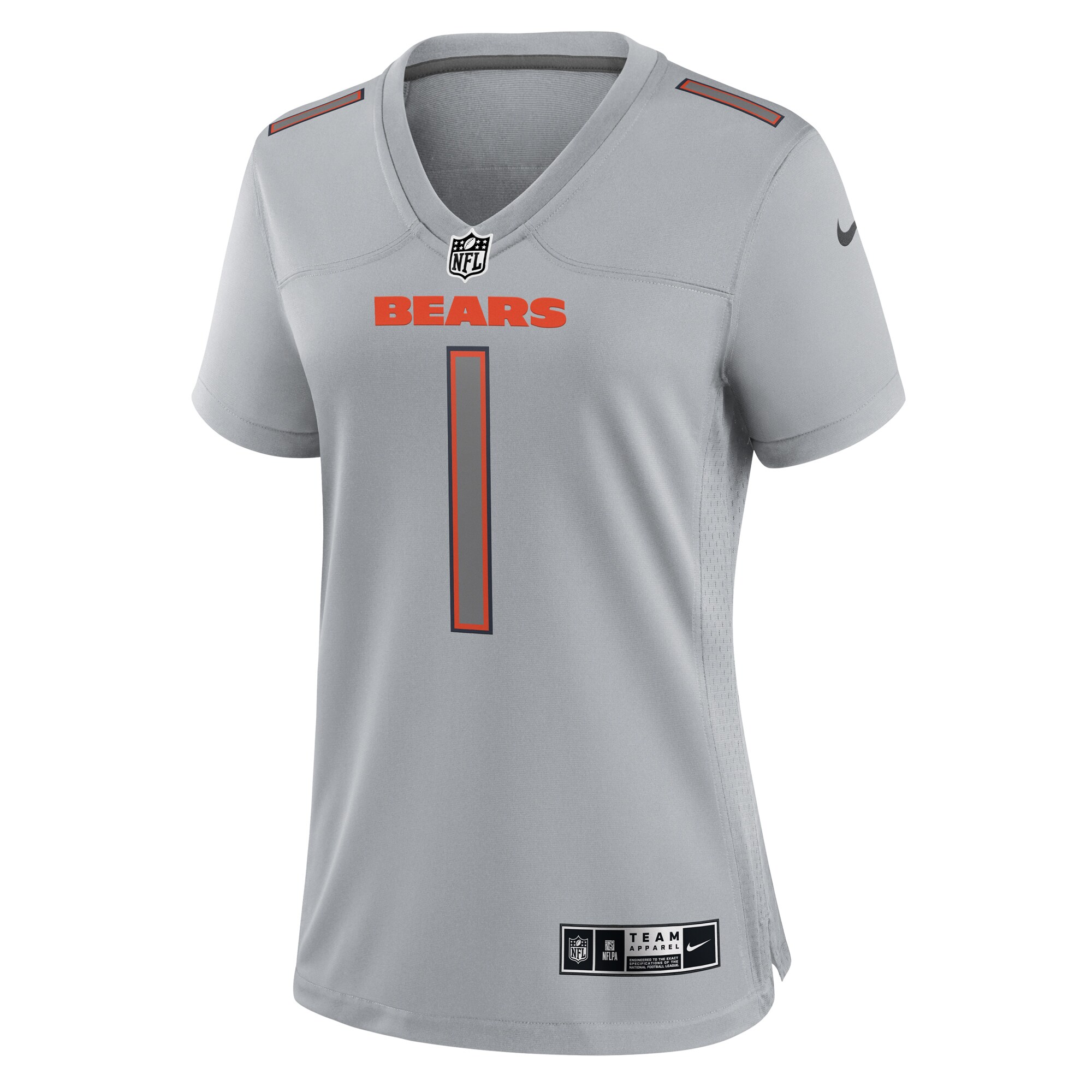Justin Fields Chicago Bears Women's Atmosphere Fashion Game Jersey - Gray