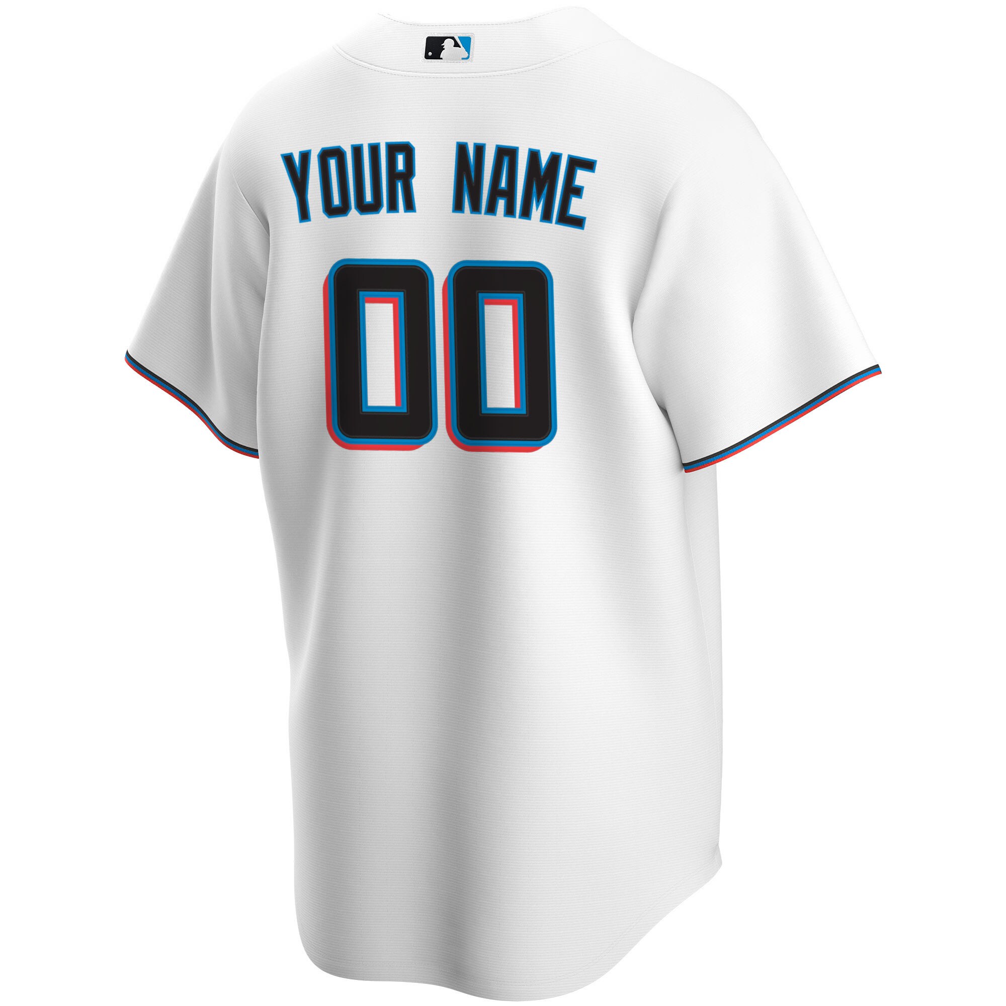 Miami MarlinsYouth Home Replica Custom Jersey - White