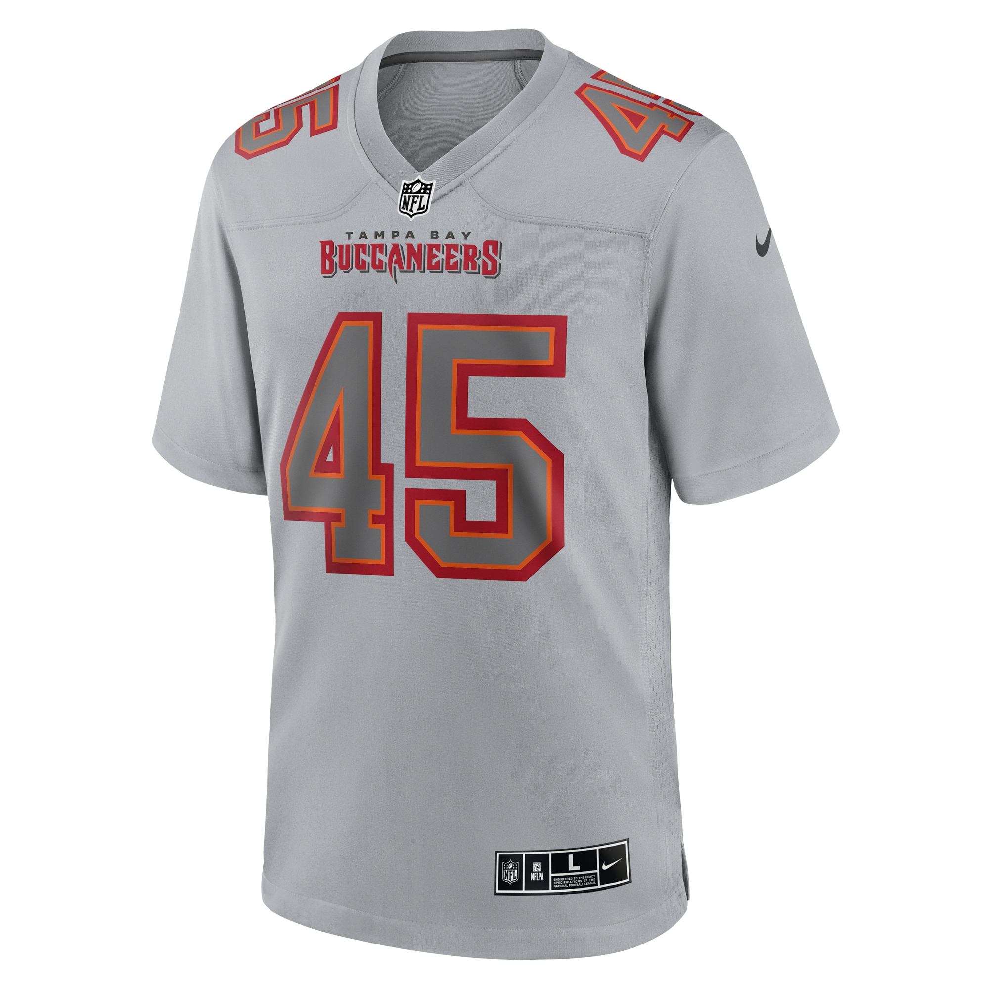 Devin White Tampa Bay BuccaneersAtmosphere Fashion Game Jersey - Gray