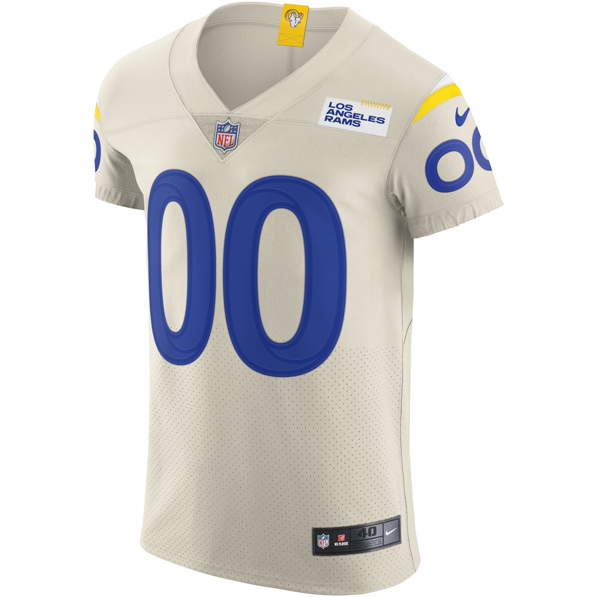 Los Angeles RamsVapor Elite Custom Jersey - Bone