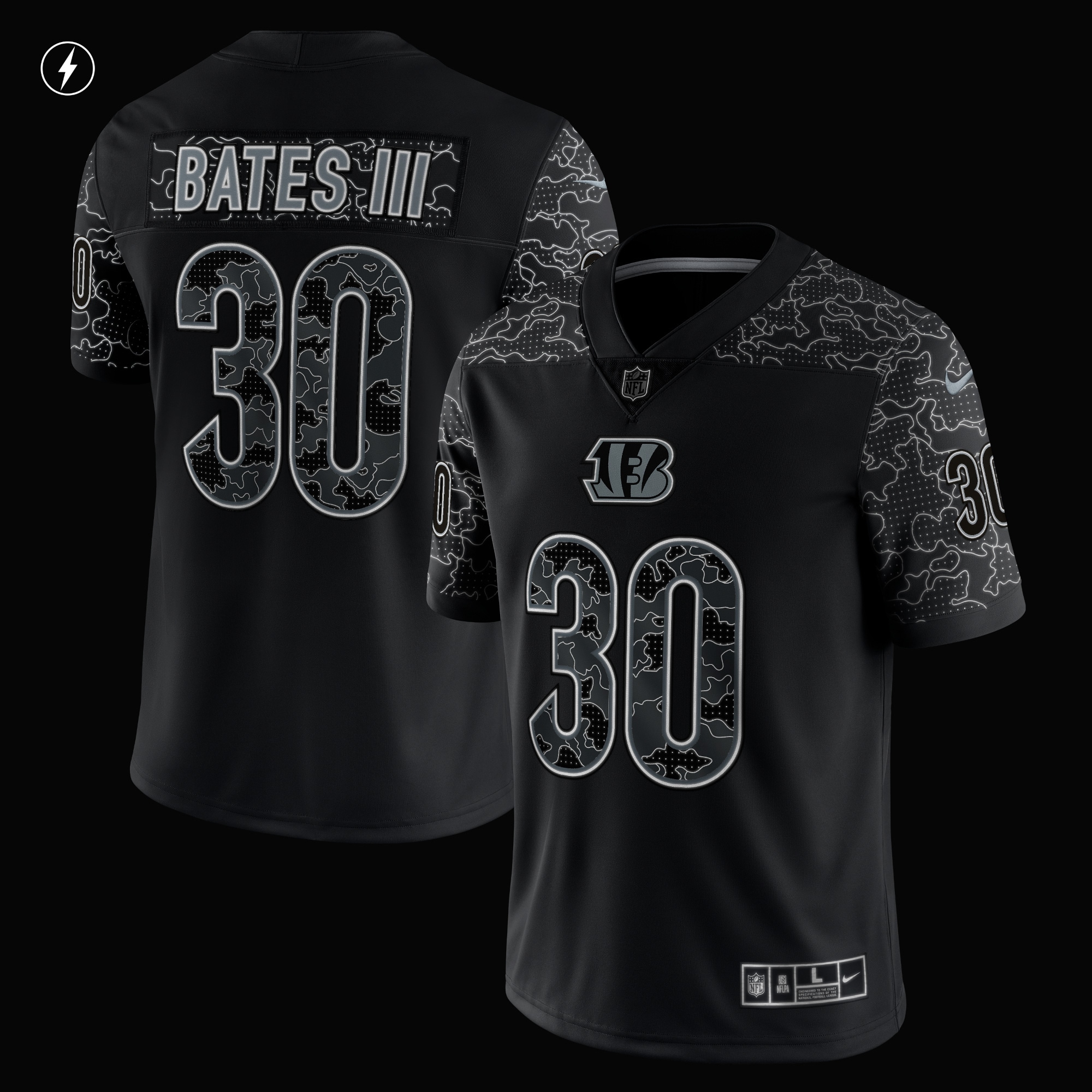 Jessie Bates III Cincinnati BengalsRFLCTV Limited Jersey - Black