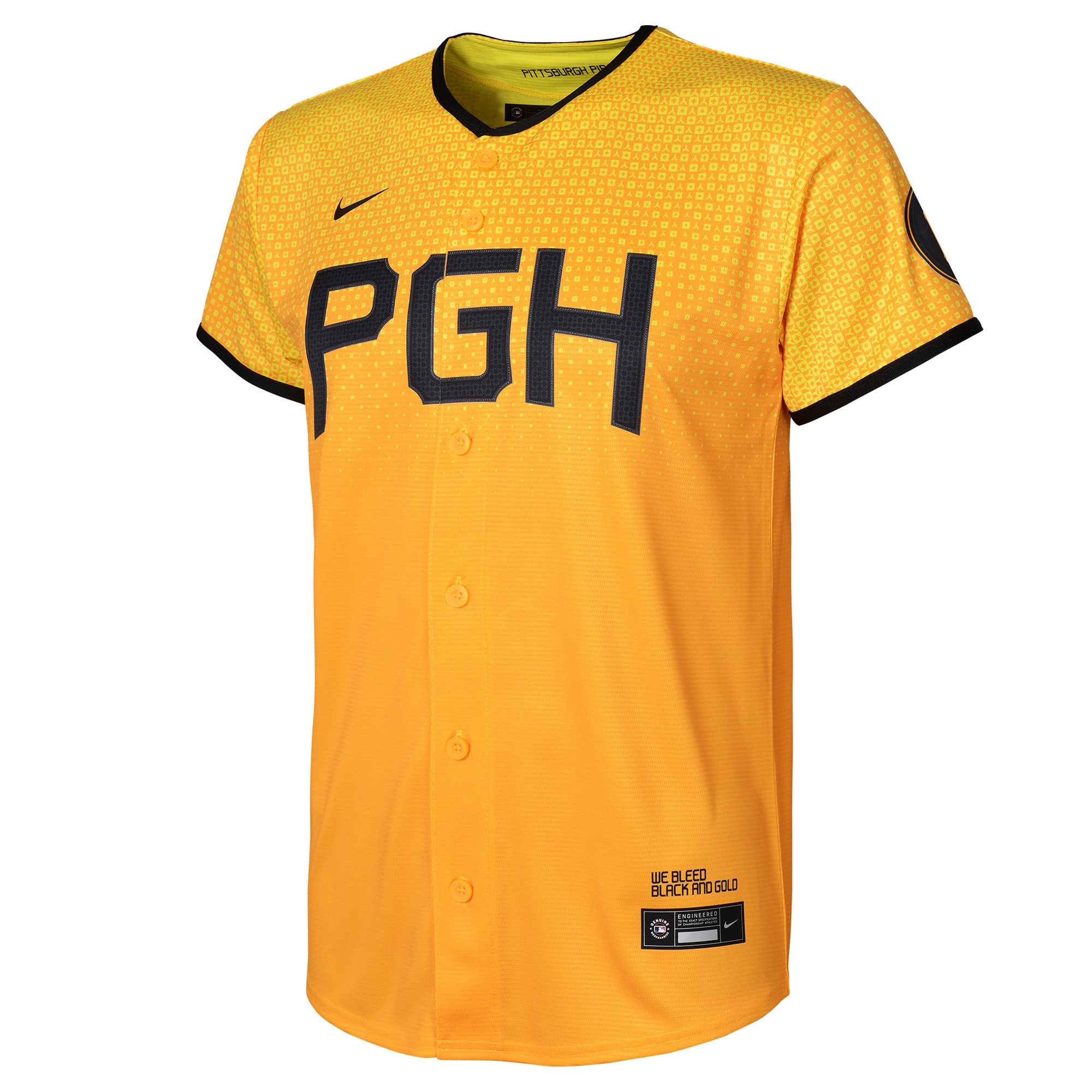 Roberto Clemente Pittsburgh PiratesYouth 2023 City Connect Replica Player Jersey - Gold