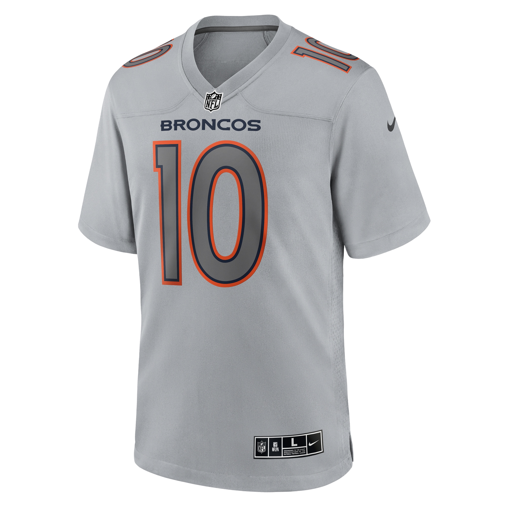 Jerry Jeudy Denver BroncosAtmosphere Fashion Game Jersey - Gray
