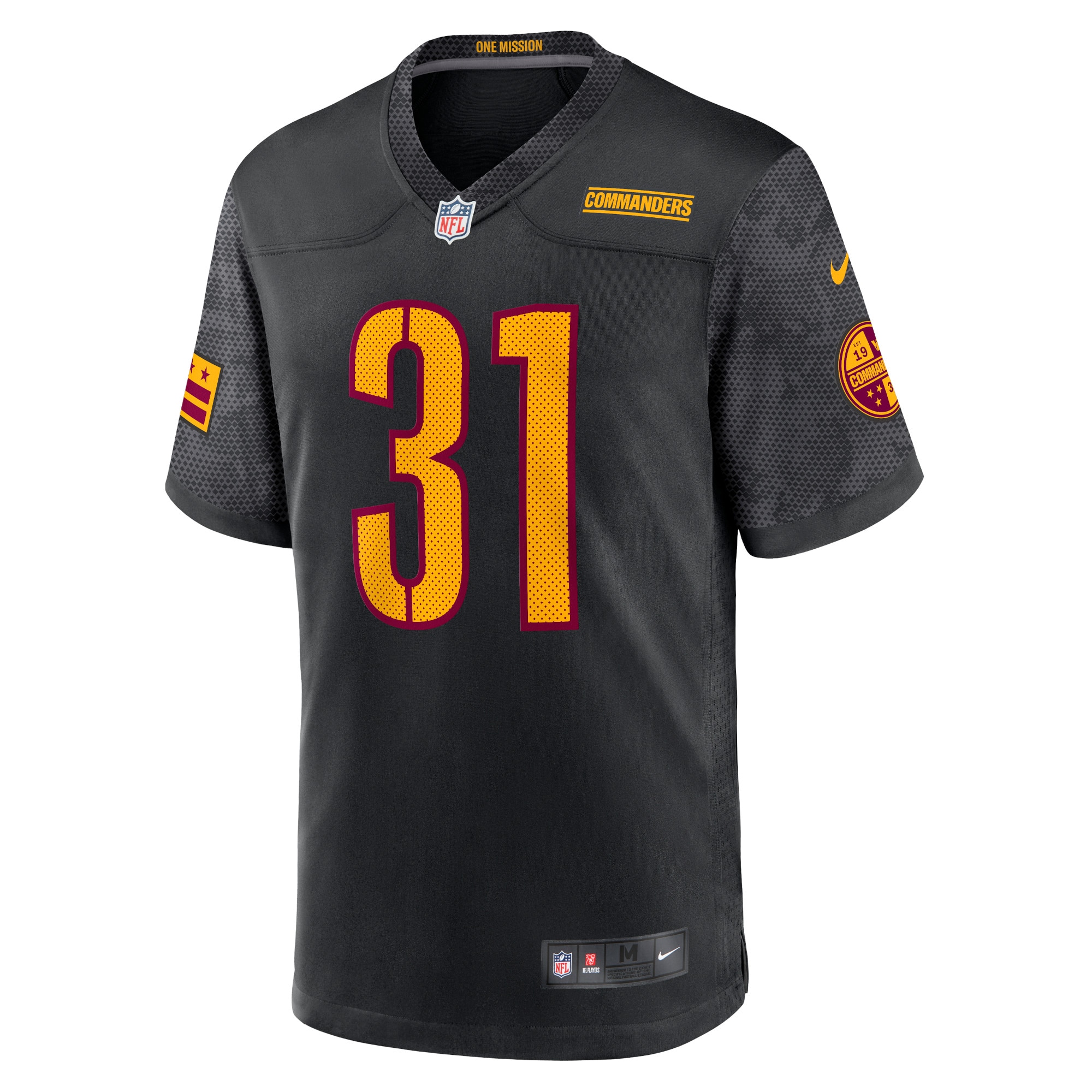 Kamren Curl Washington CommandersAlternate Game Player Jersey - Black