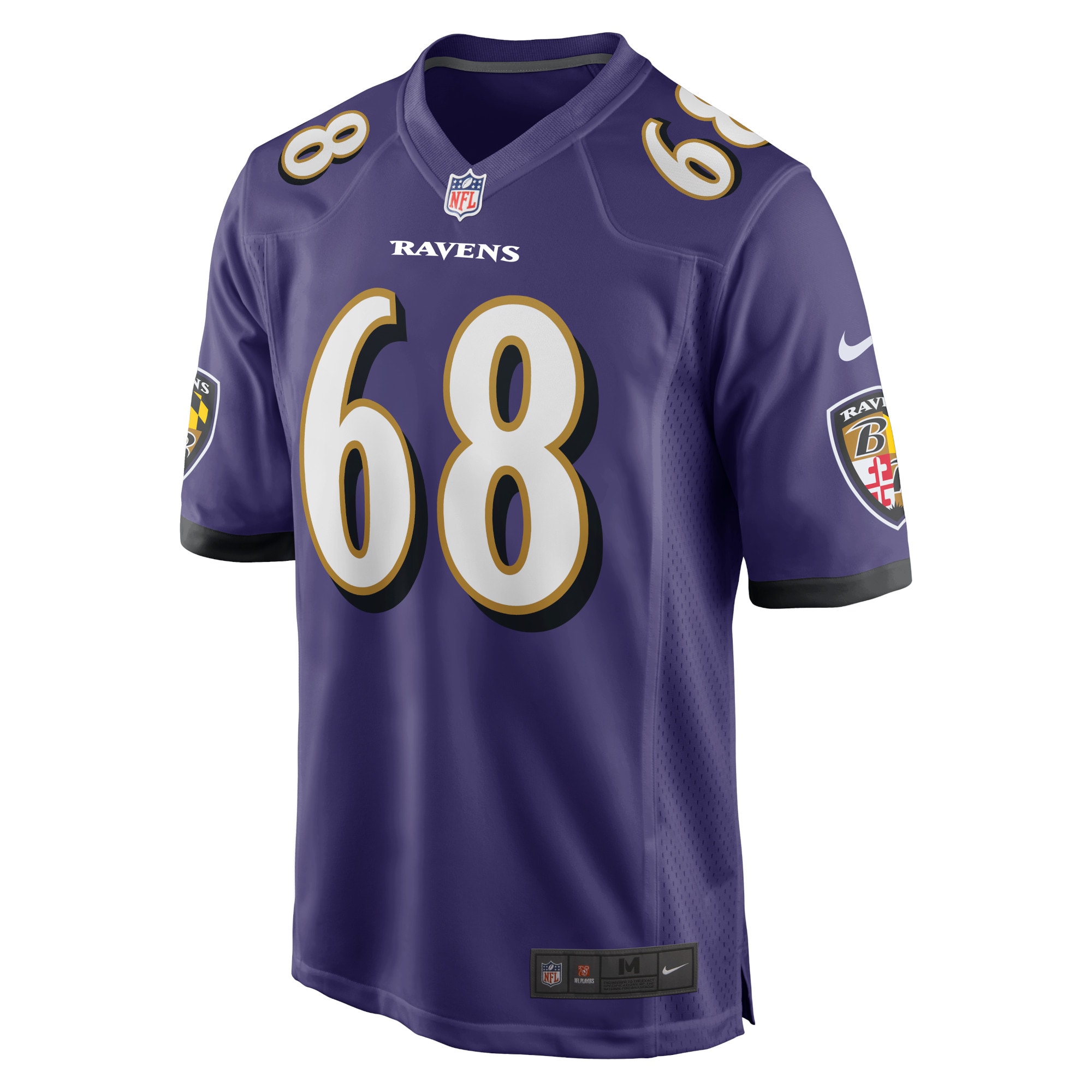 Zack Johnson Baltimore RavensHome Game Player Jersey - Purple