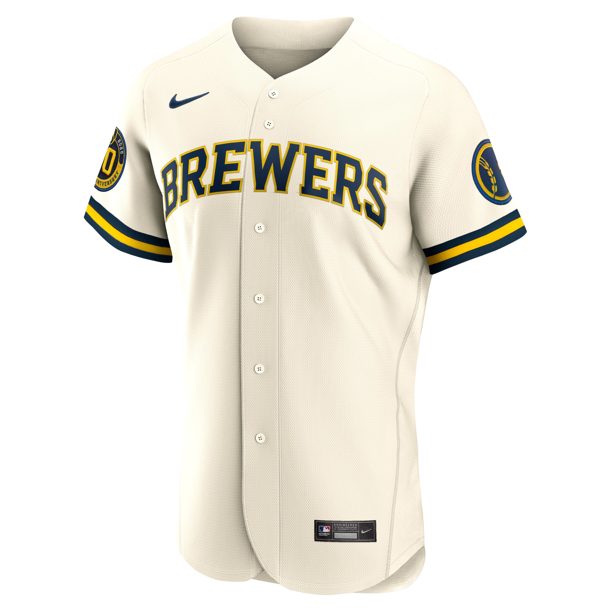Milwaukee BrewersHome Authentic Team Jersey - Cream