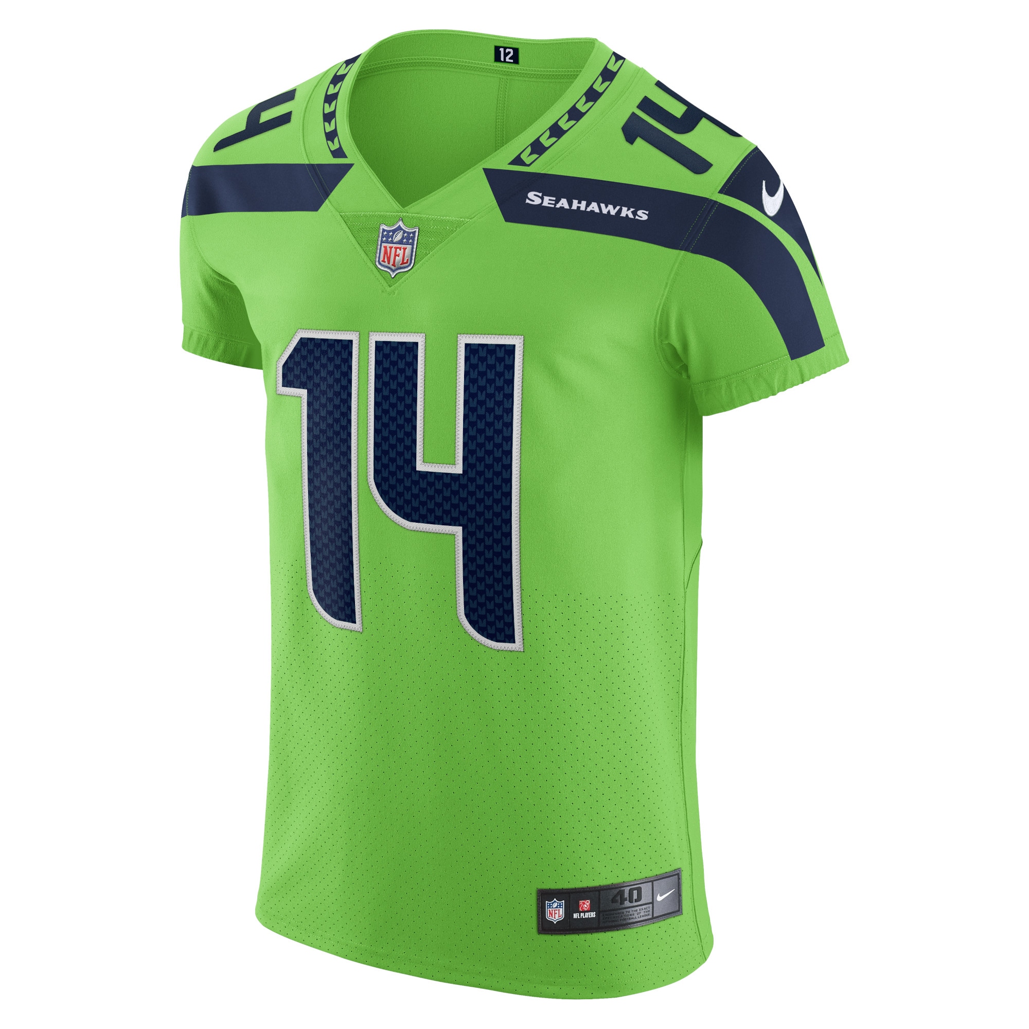 DK Metcalf Seattle SeahawksAlternate Vapor Elite Player Jersey - Neon Green