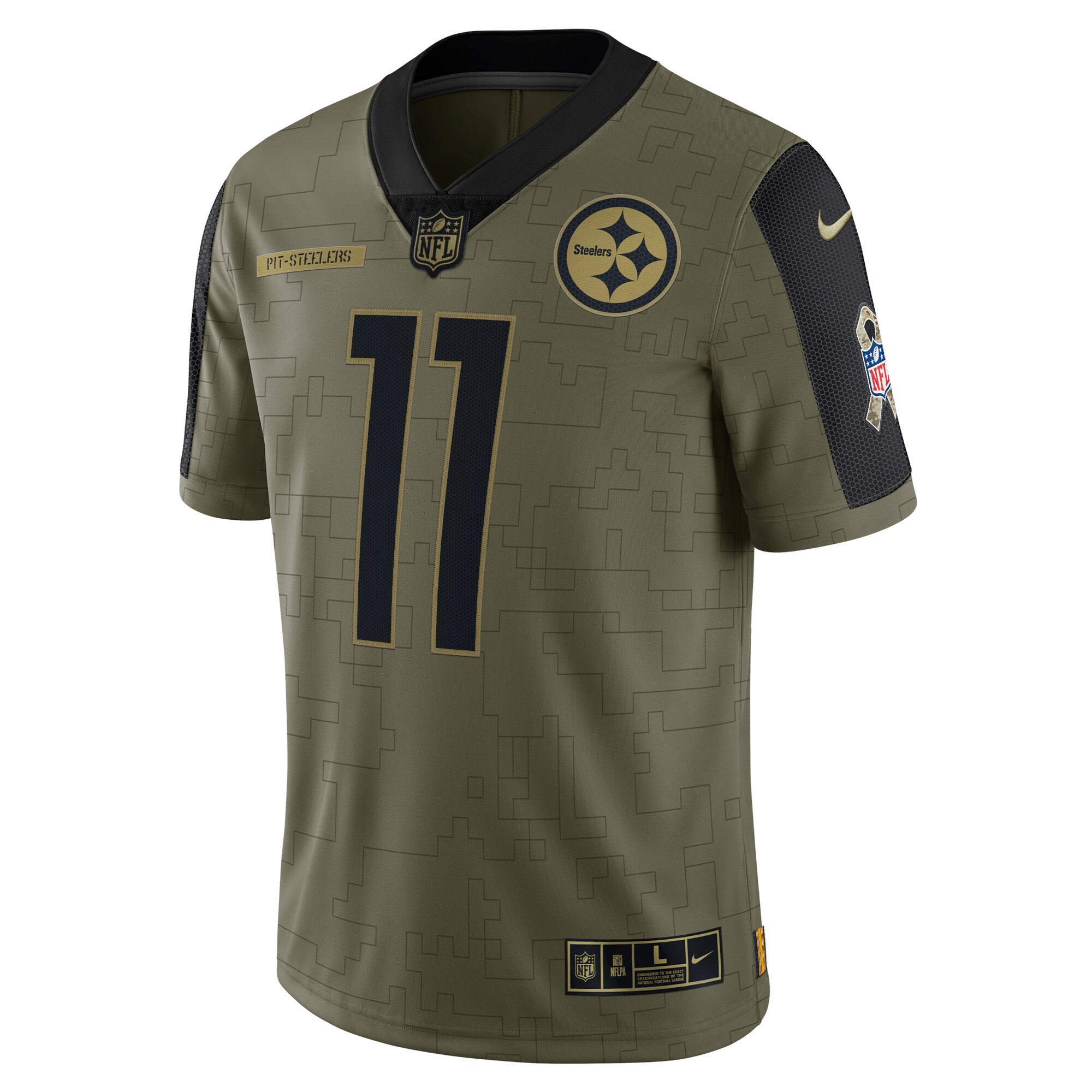 Chase Claypool Pittsburgh Steelers2021 Salute To Service Limited Player Jersey - Olive