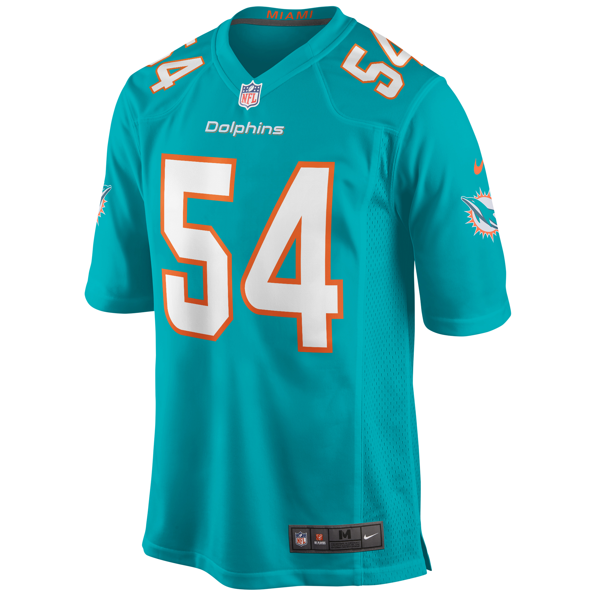 Zach Thomas Miami DolphinsGame Retired Player Jersey - Aqua
