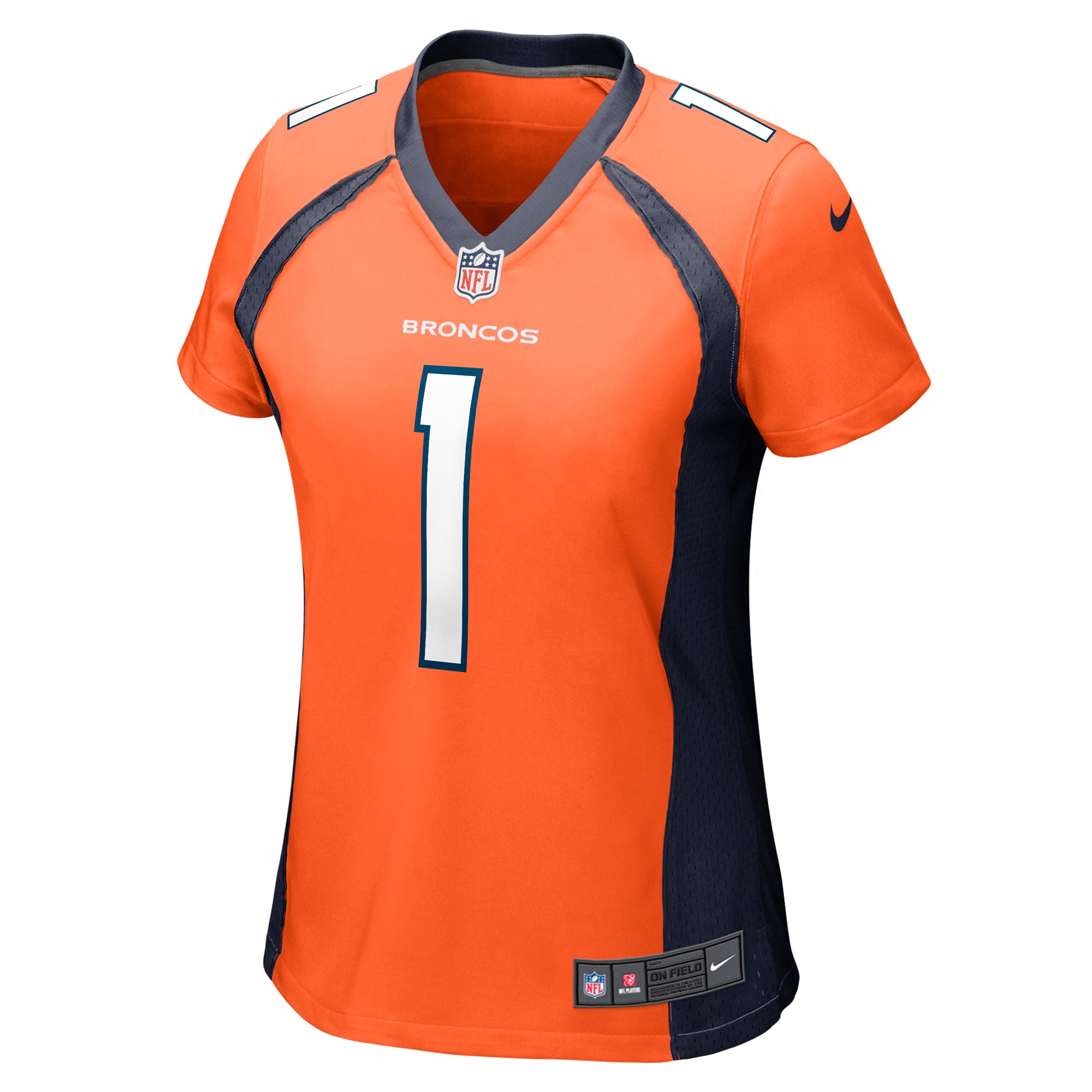 Number 1 Mom Denver Broncos Women's Game Jersey - Orange