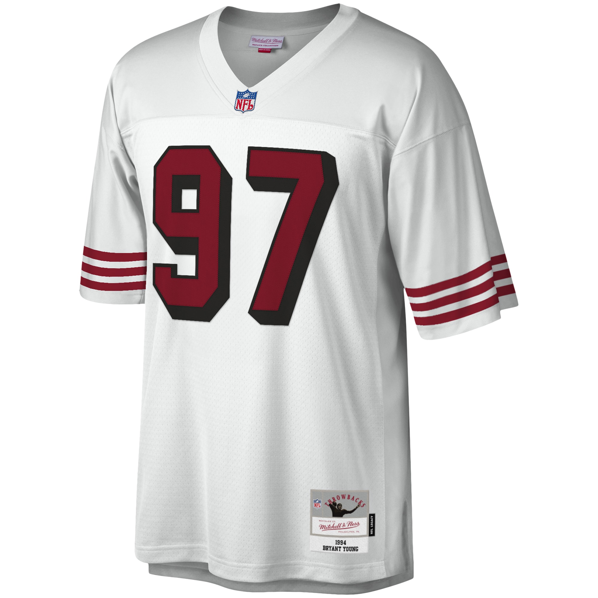 Bryant Young San Francisco 49ers Mitchell & Ness 1994 Legacy Replica Jersey - White