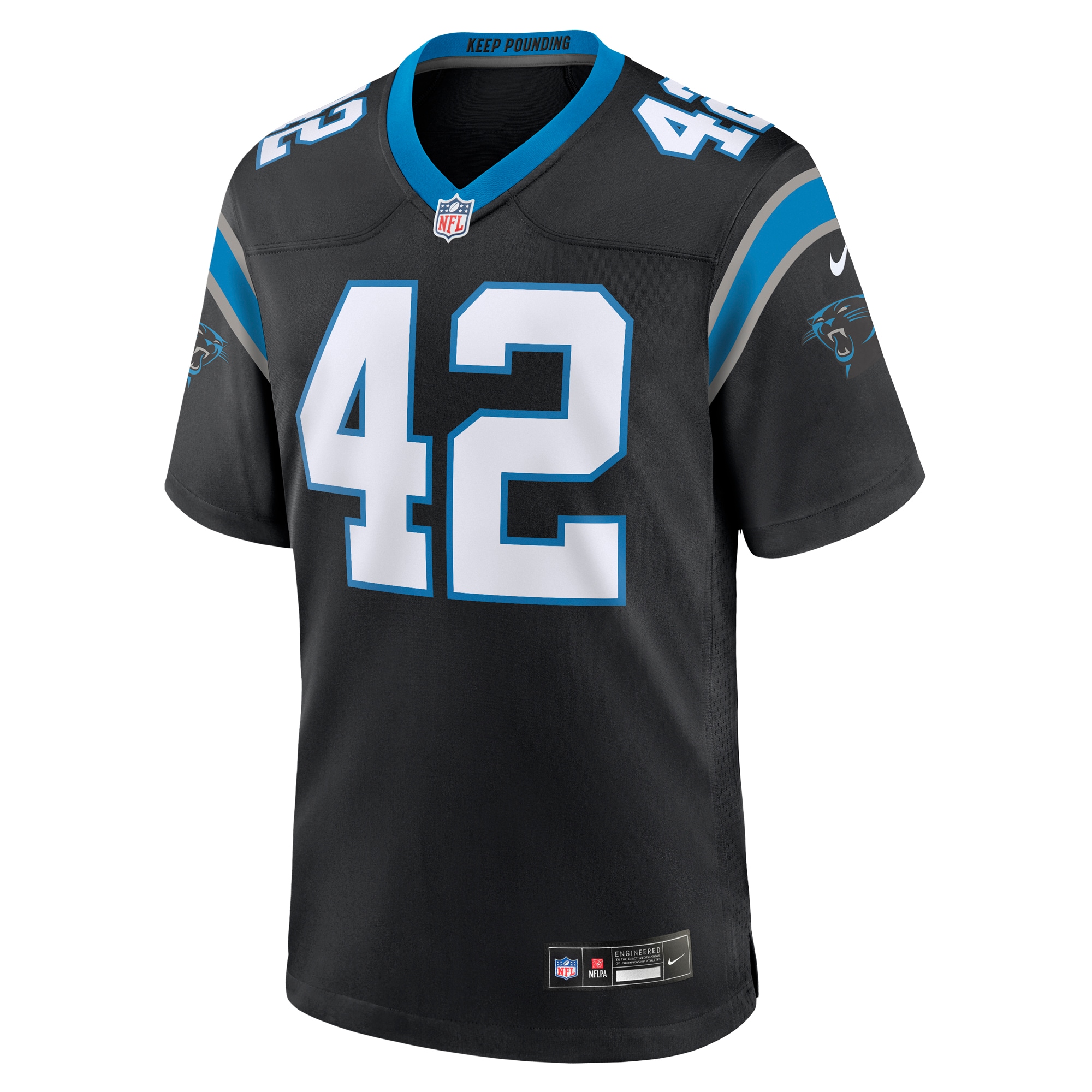Sam Franklin Jr. Carolina PanthersTeam Game Jersey - Black