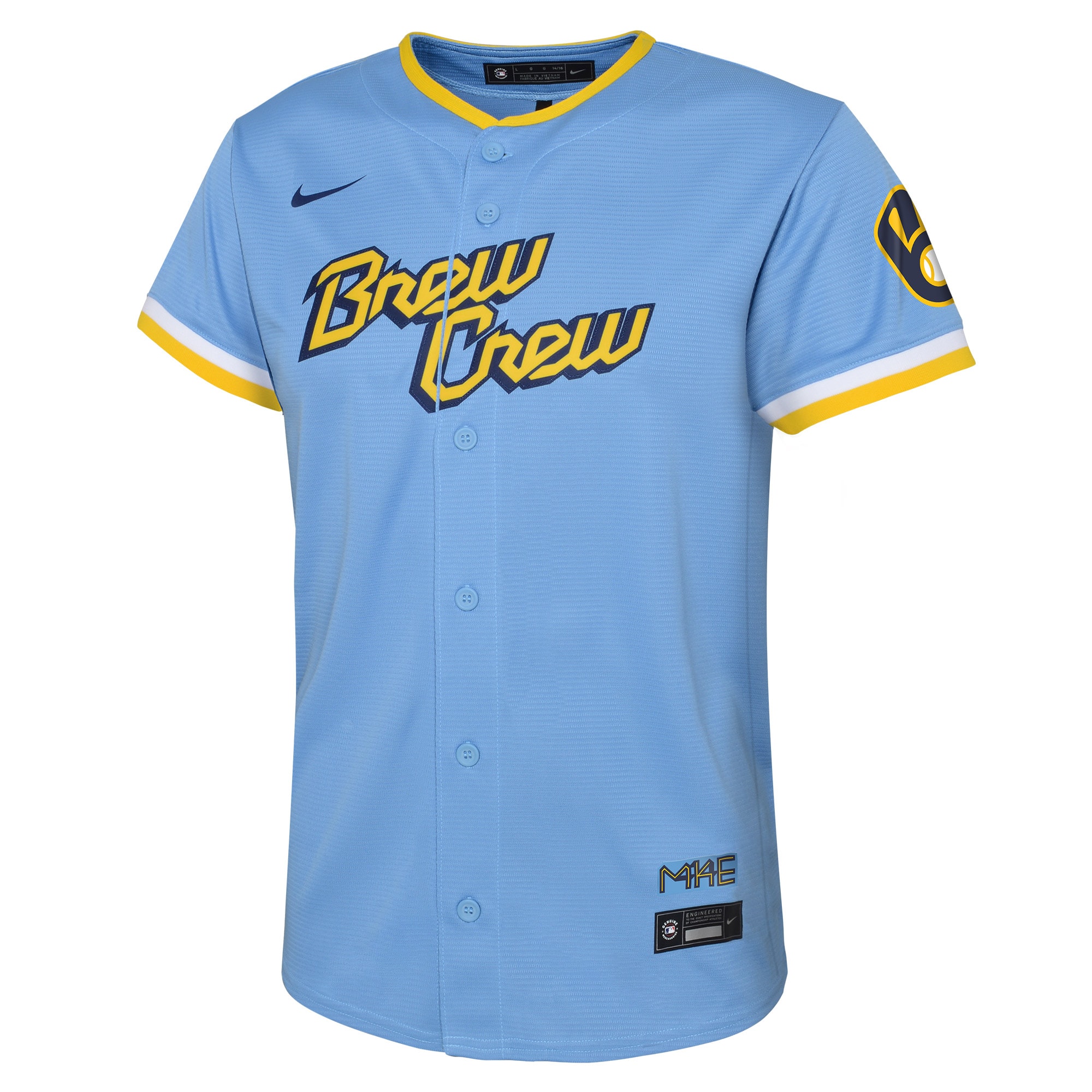 Christian Yelich Milwaukee BrewersPreschool 2022 City Connect Replica Player Jersey - Powder Blue
