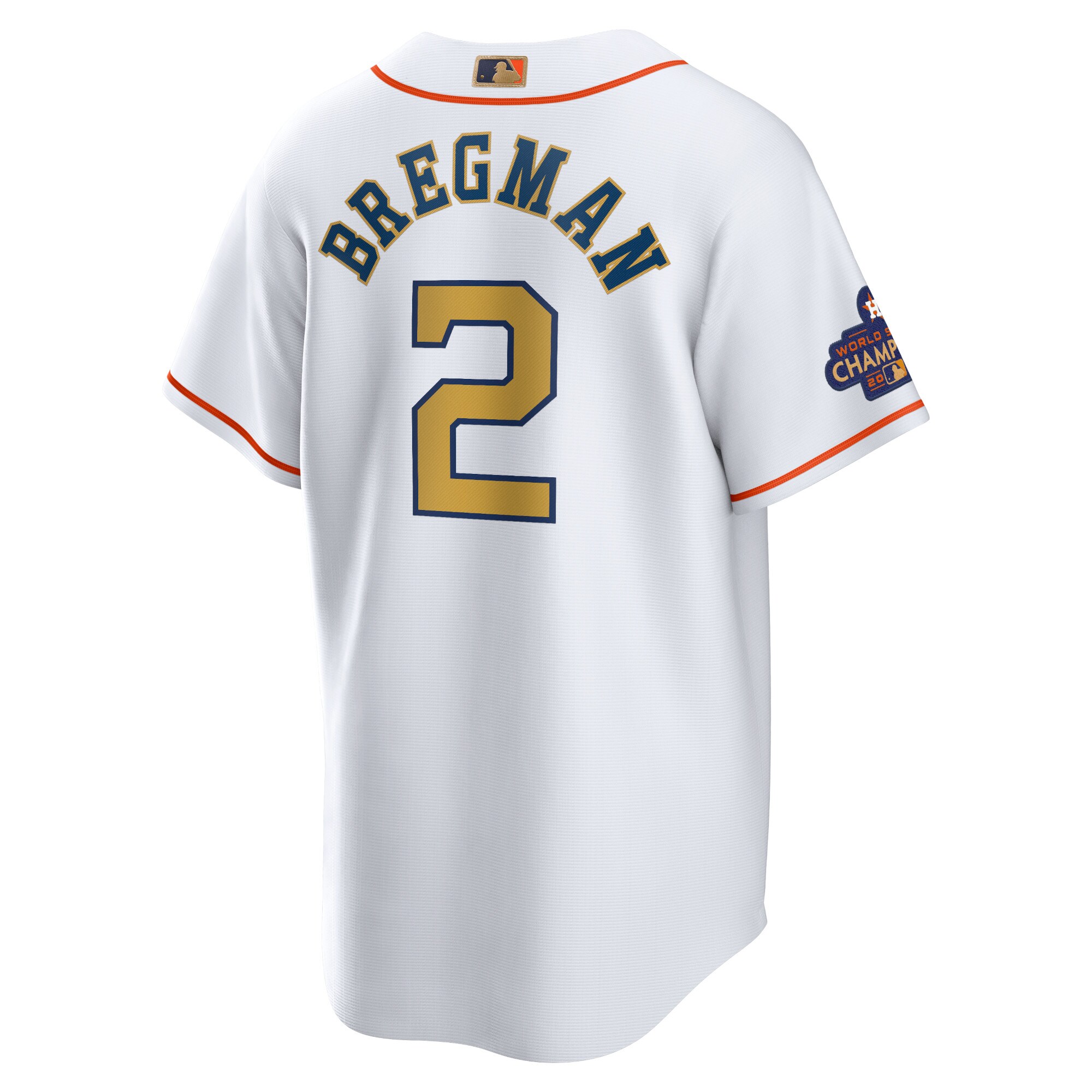 Alex Bregman Houston Astros2023 Gold Collection Replica Player Jersey - White/Gold