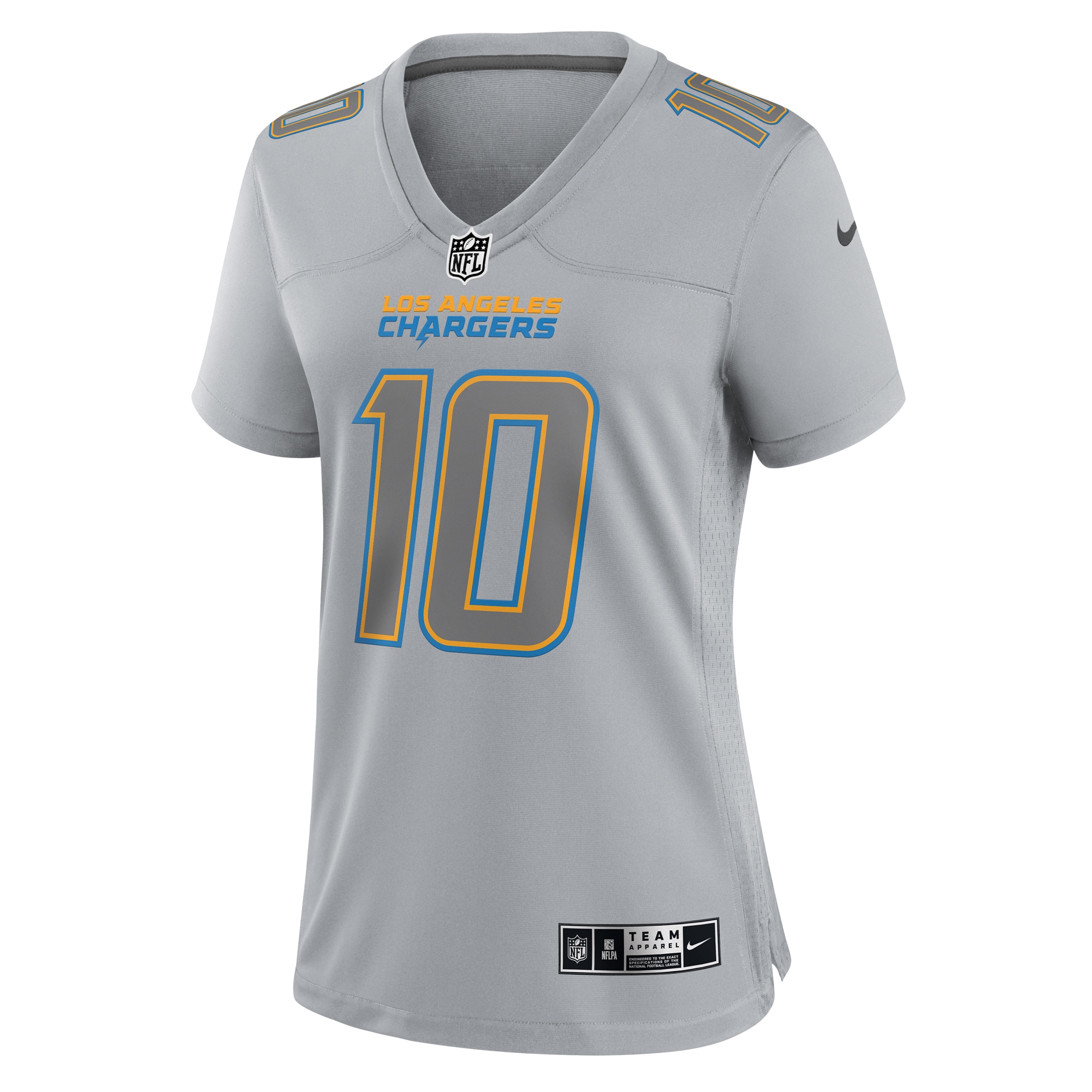 Justin Herbert Los Angeles Chargers Women's Atmosphere Fashion Game Jersey - Gray