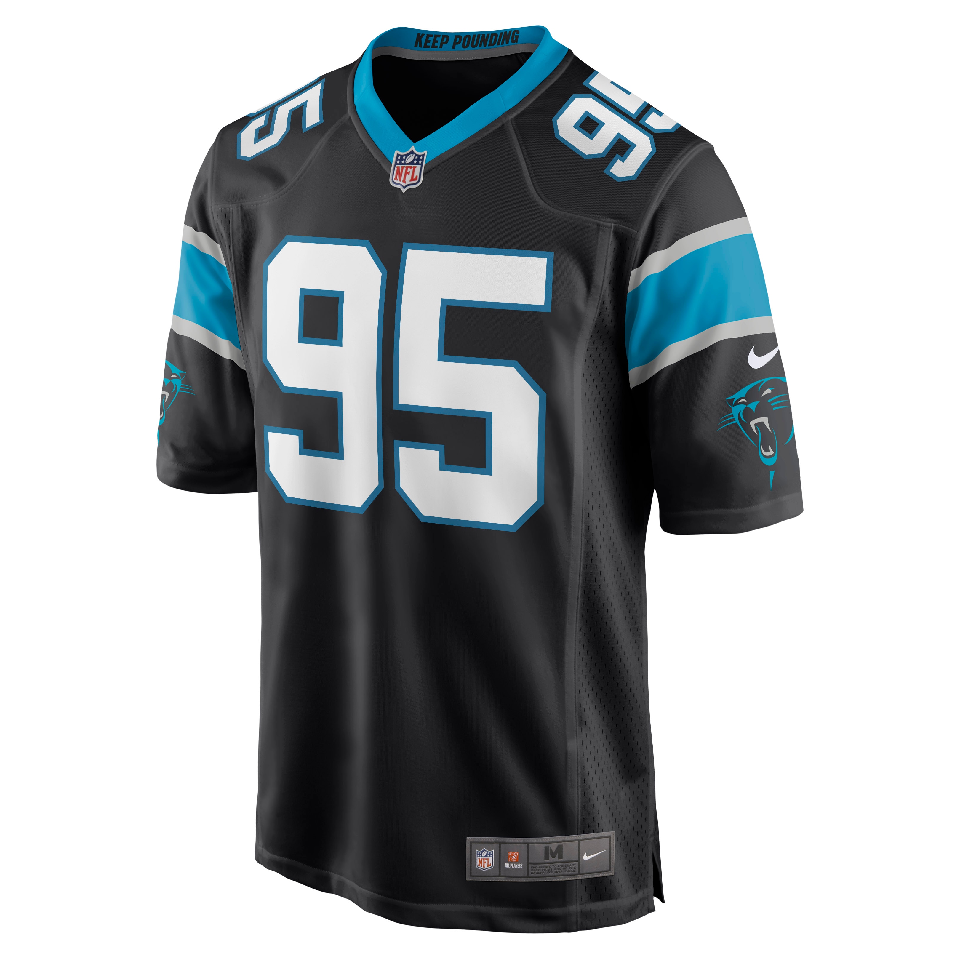 Derrick Brown Carolina PanthersPlayer Game Jersey - Black