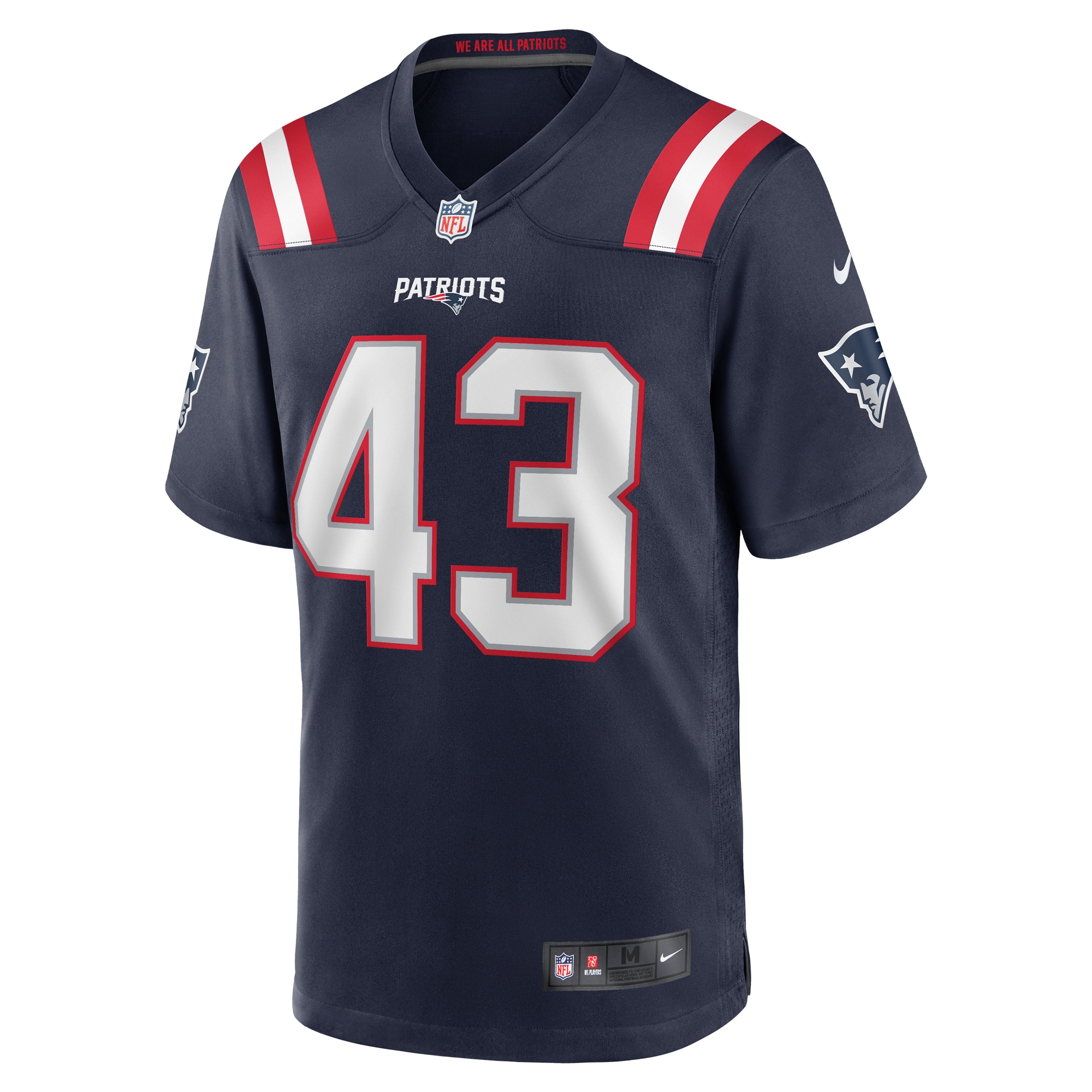 Calvin Munson New England PatriotsHome Game Player Jersey - Navy