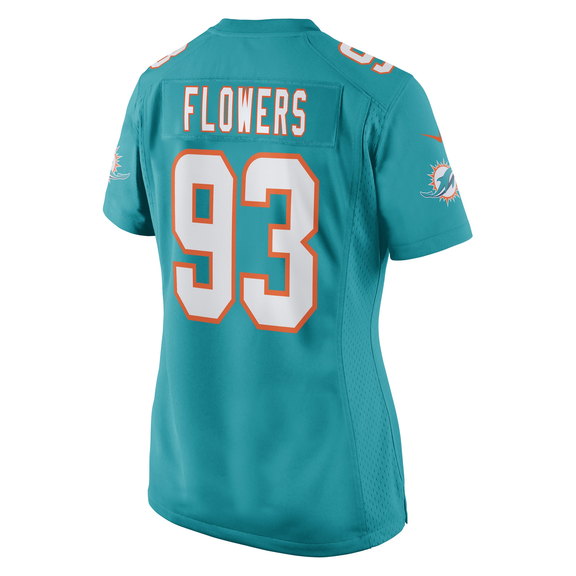 Trey Flowers Miami Dolphins Women's Game Player Jersey - Aqua