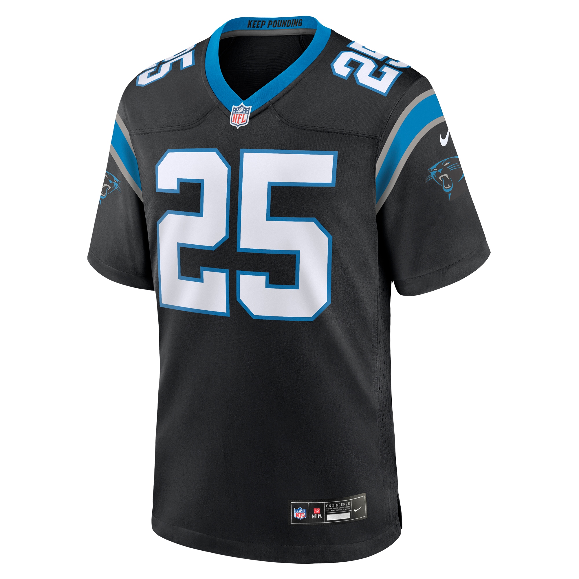 Xavier Woods Carolina PanthersTeam Game Jersey - Black