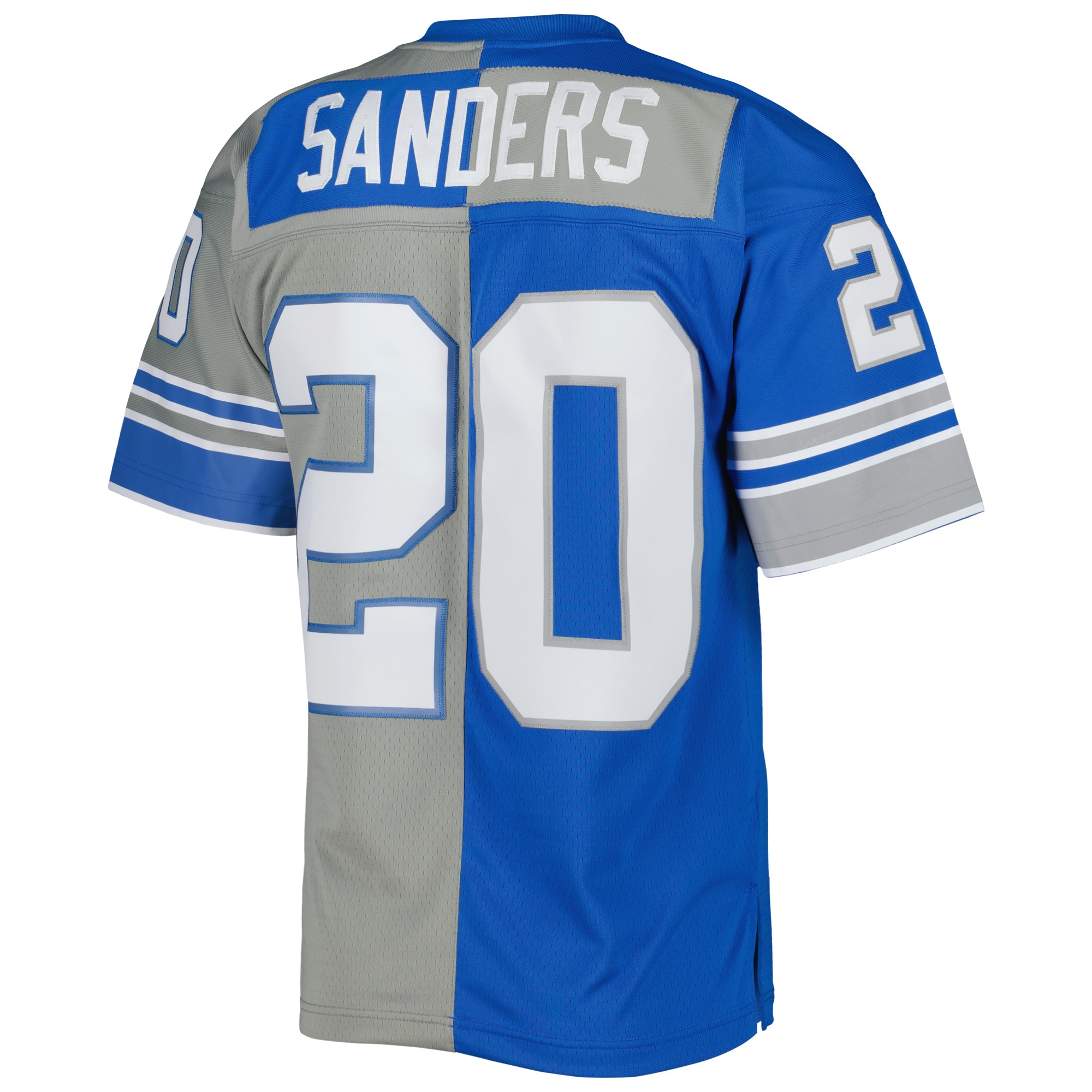 Barry Sanders Detroit Lions Mitchell & Ness 1996 Split Legacy Replica Jersey - Silver/Blue