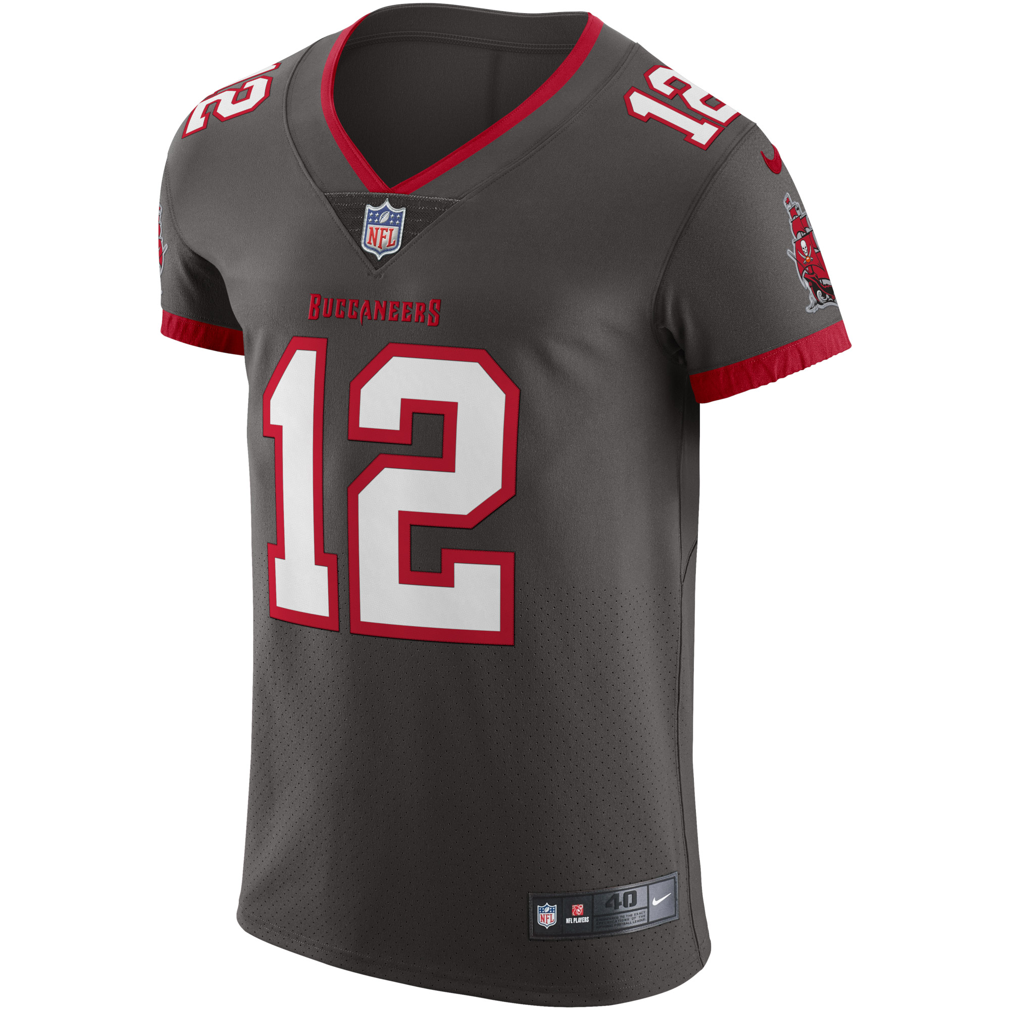 Tom Brady Tampa Bay BuccaneersAlternate Vapor Elite Jersey - Pewter