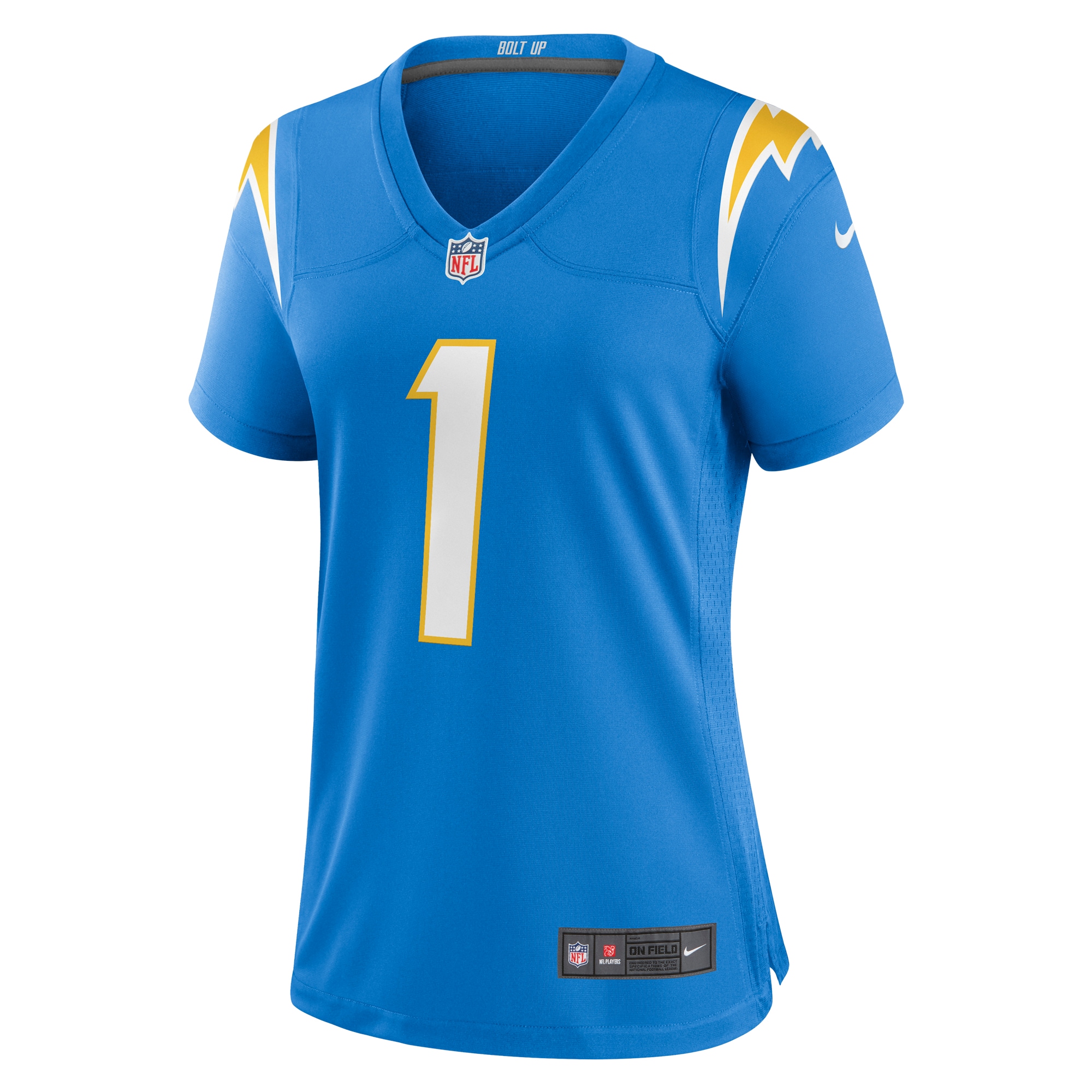 Number 1 Mom Los Angeles Chargers Women's Game Jersey - Powder Blue