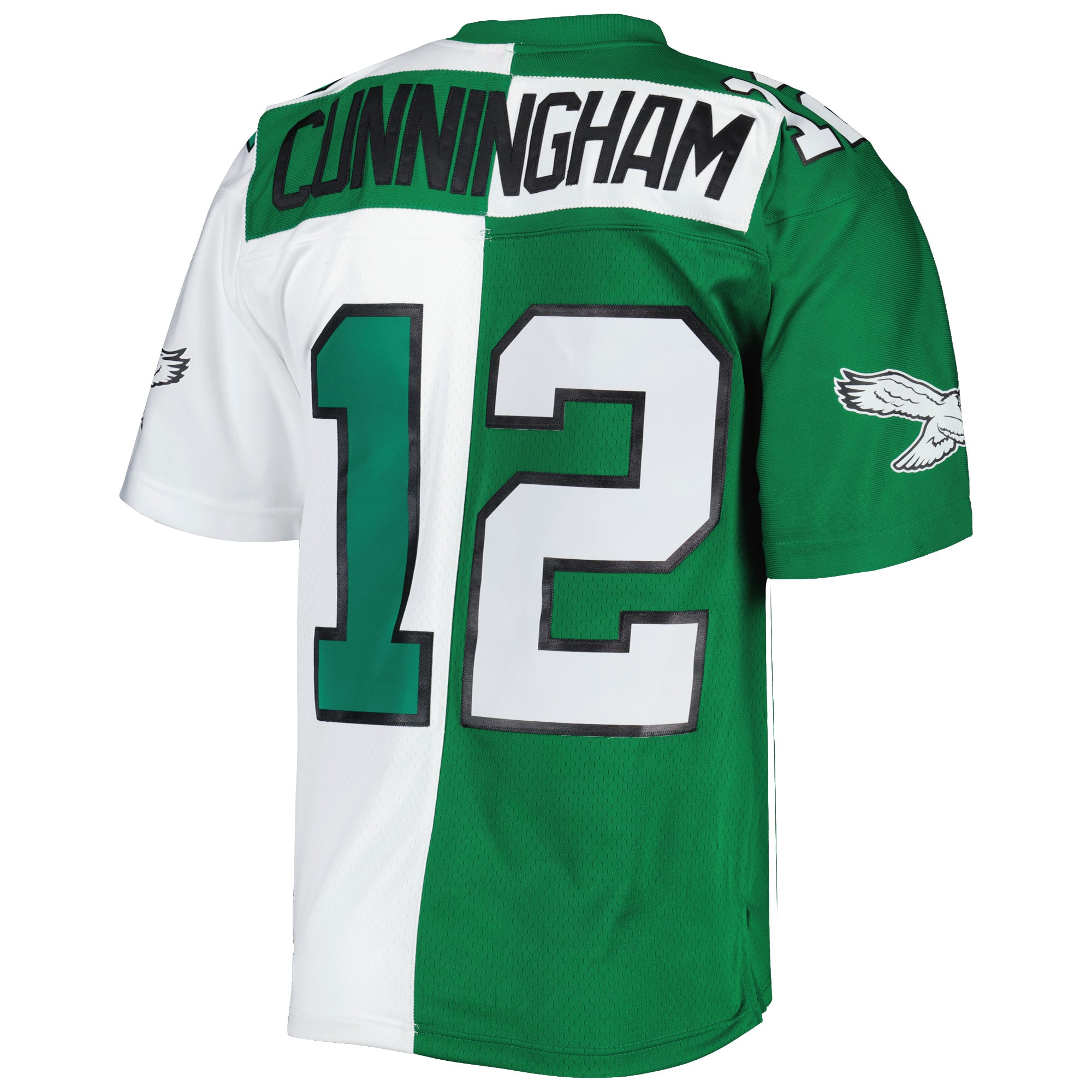 Randall Cunningham Philadelphia Eagles Mitchell & Ness 1990 Split Legacy Replica Jersey - Kelly Green/White