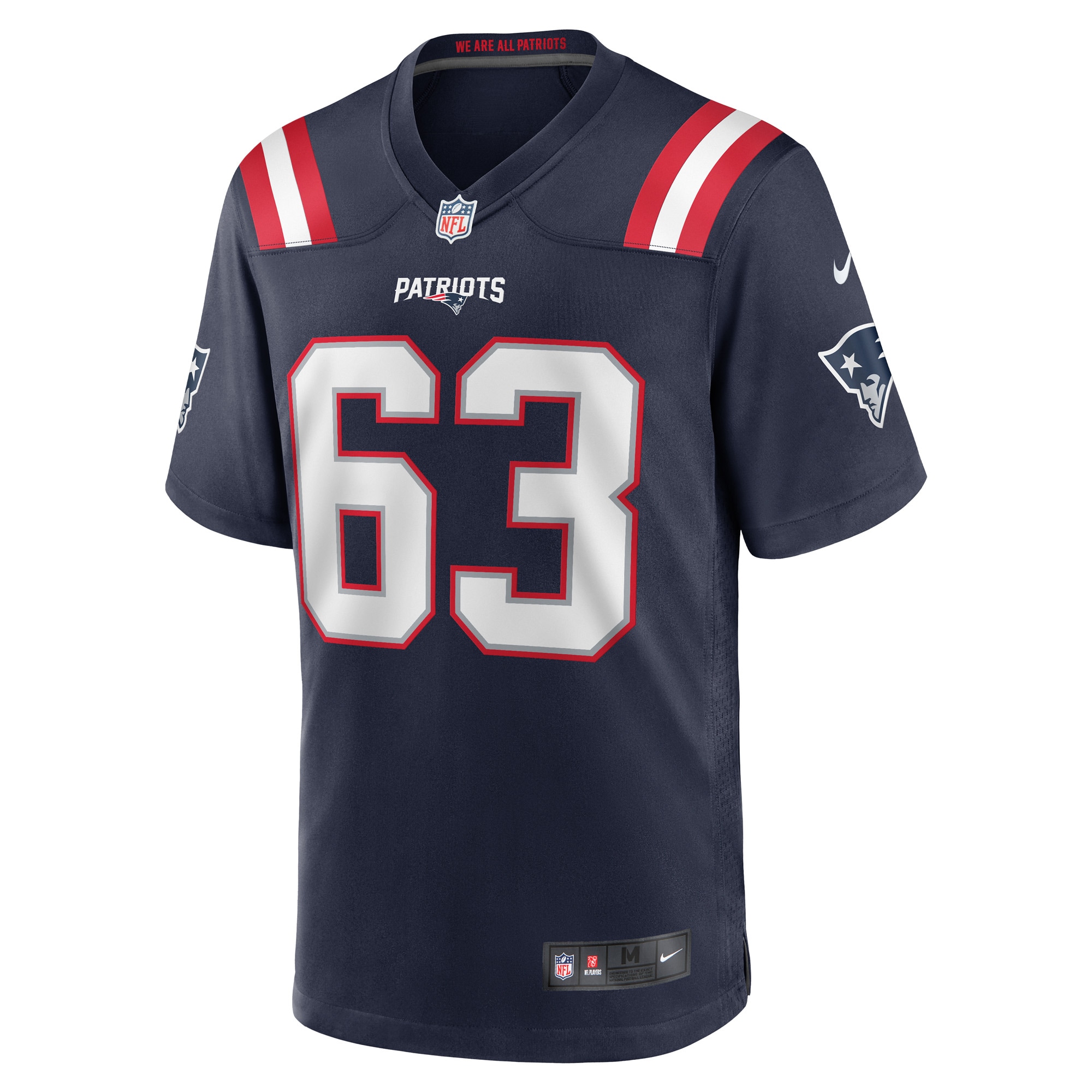 Chasen Hines New England PatriotsGame Player Jersey - Navy