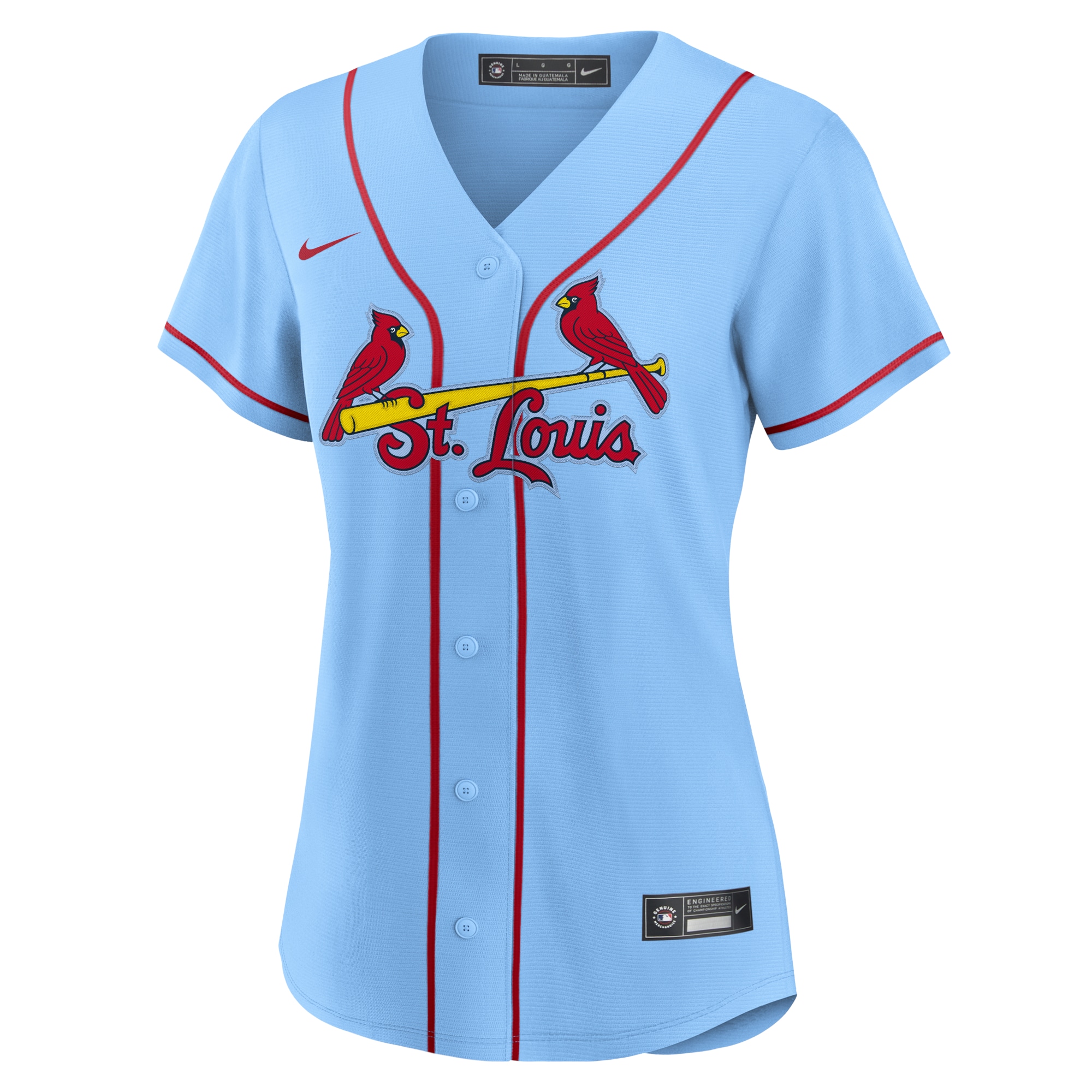 St. Louis Cardinals Women's Alternate Replica Team Jersey - Light Blue