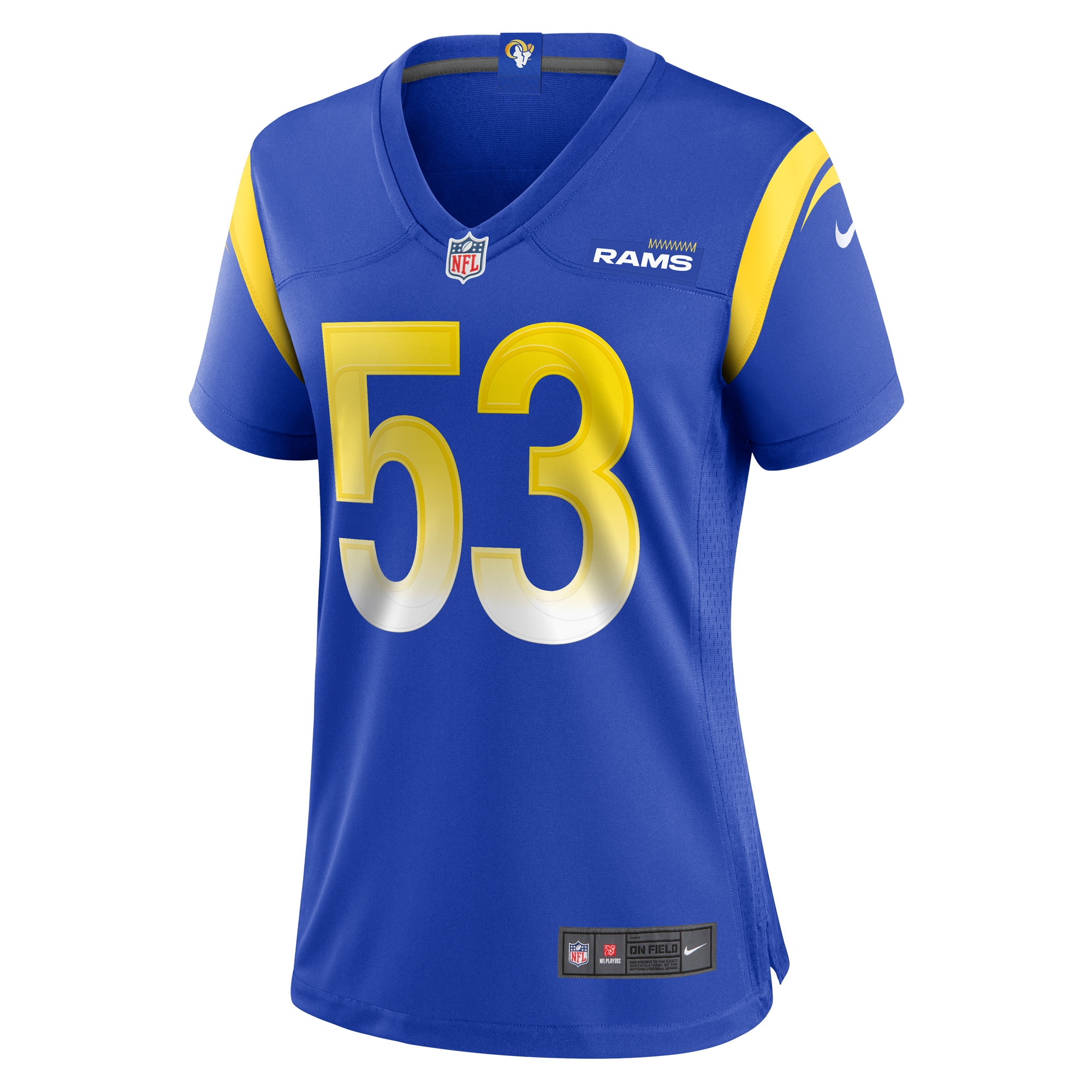 Ernest Jones Los Angeles Rams Women's Team Game Player Jersey - Royal