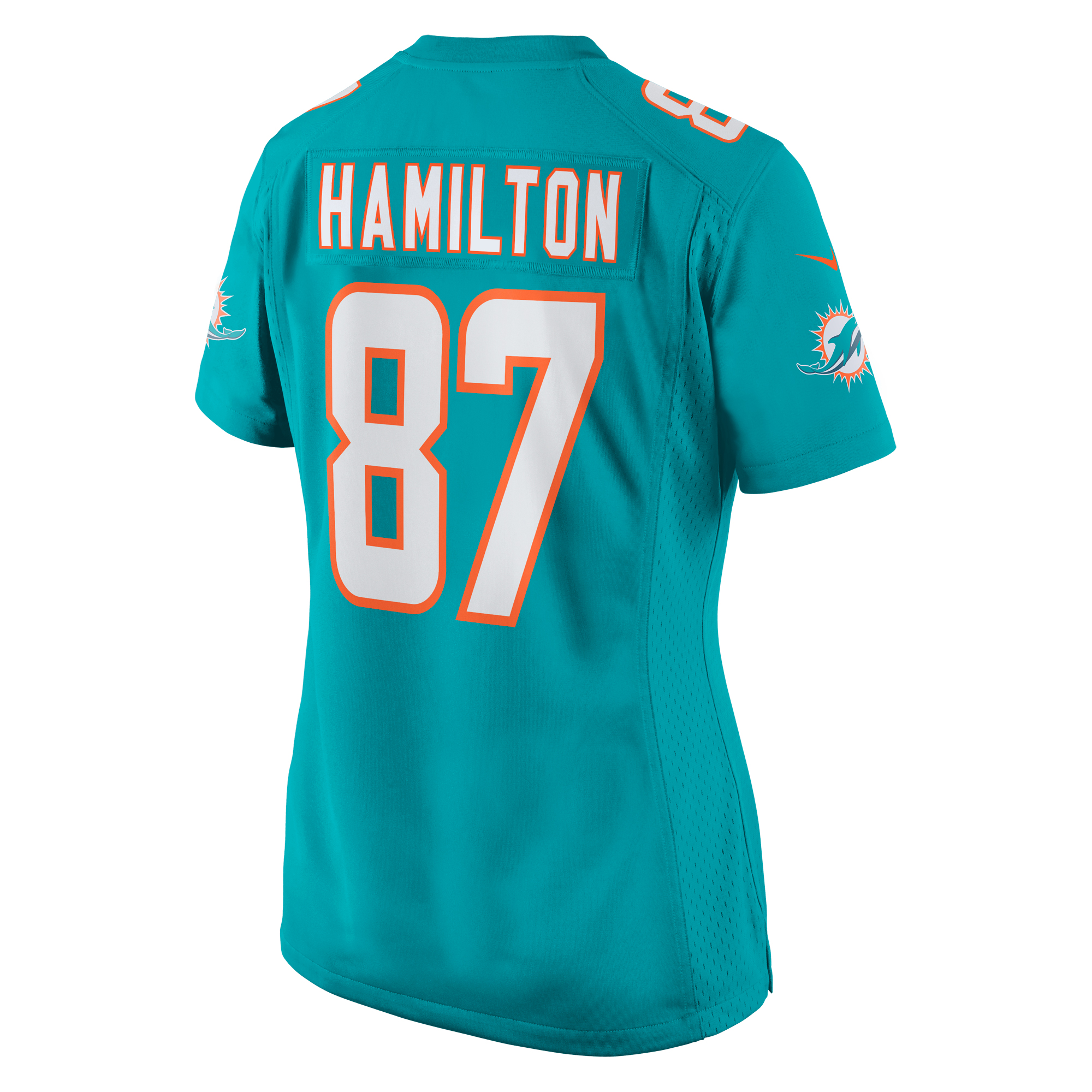 DaeSean Hamilton Miami Dolphins Women's Home Game Player Jersey - Aqua