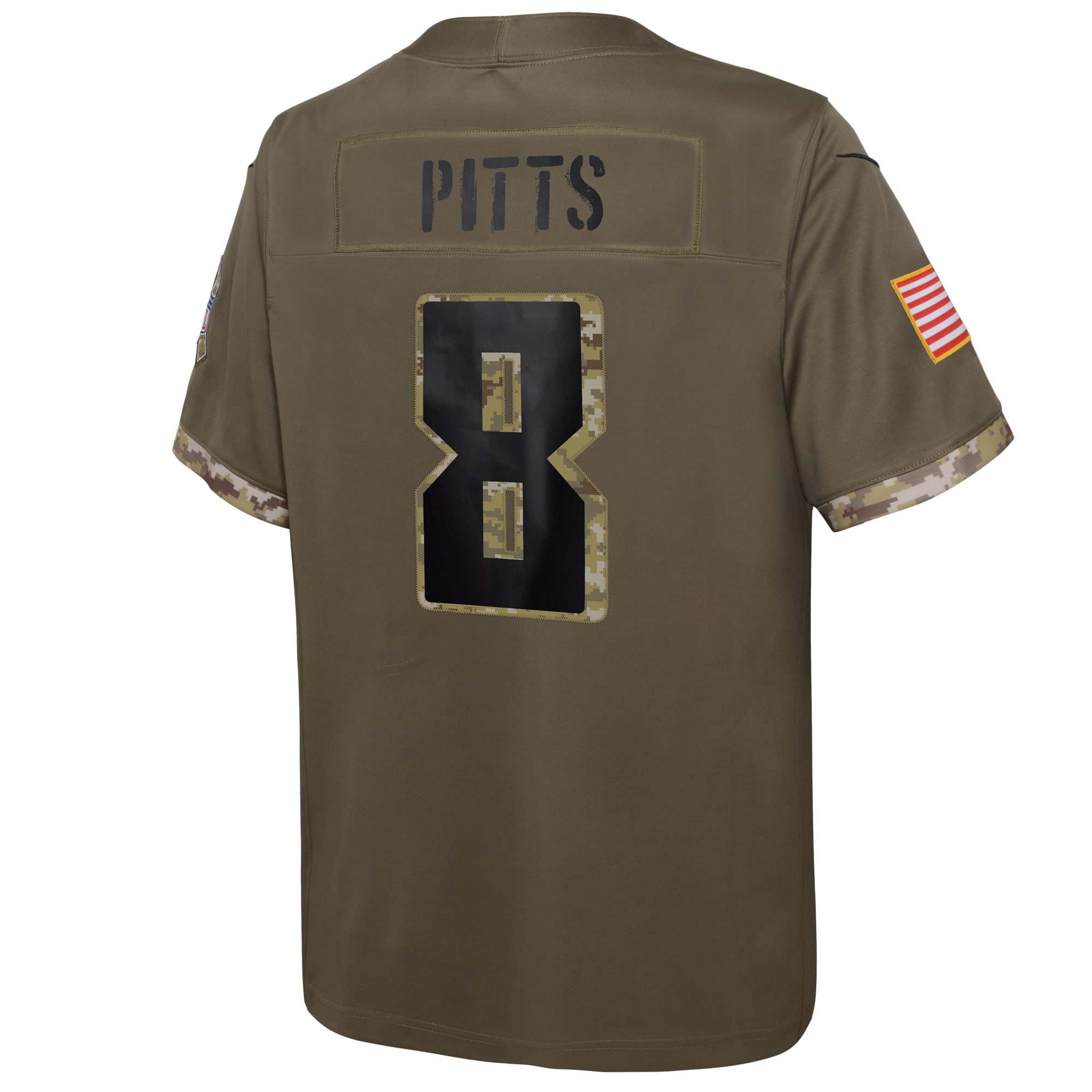 Kyle Pitts Atlanta FalconsYouth 2022 Salute To Service Player Limited Jersey - Olive