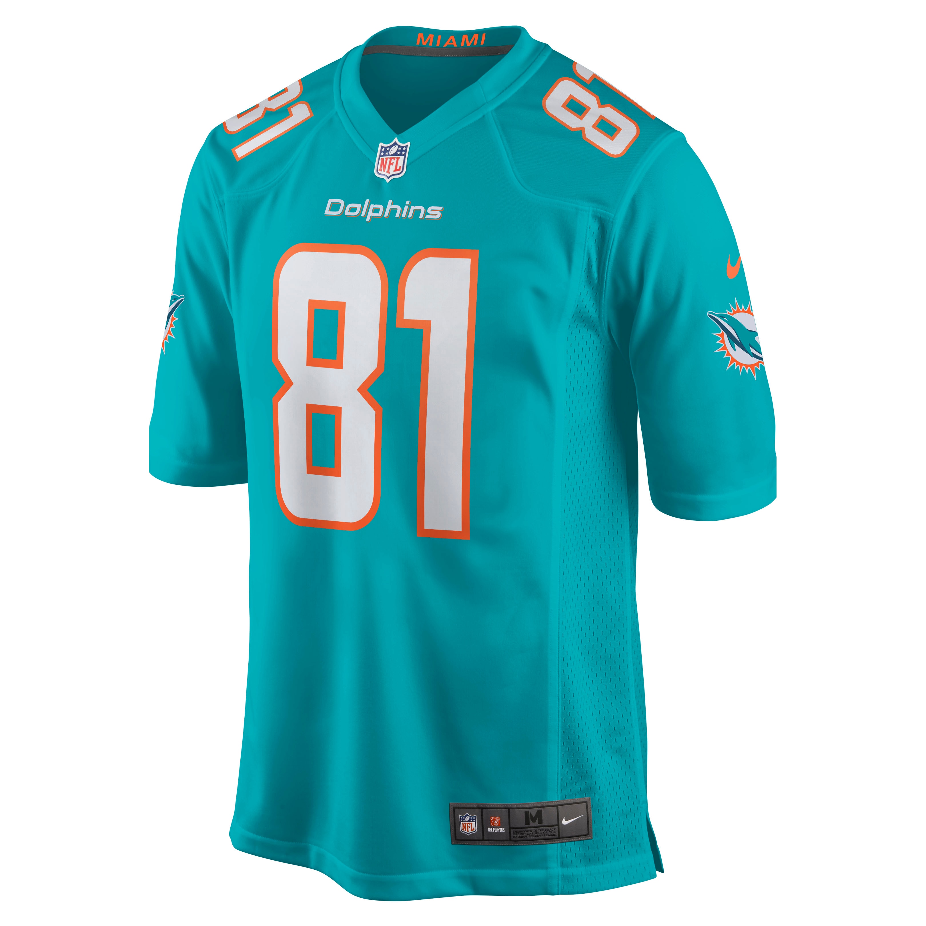 Durham Smythe Miami DolphinsGame Jersey - Aqua