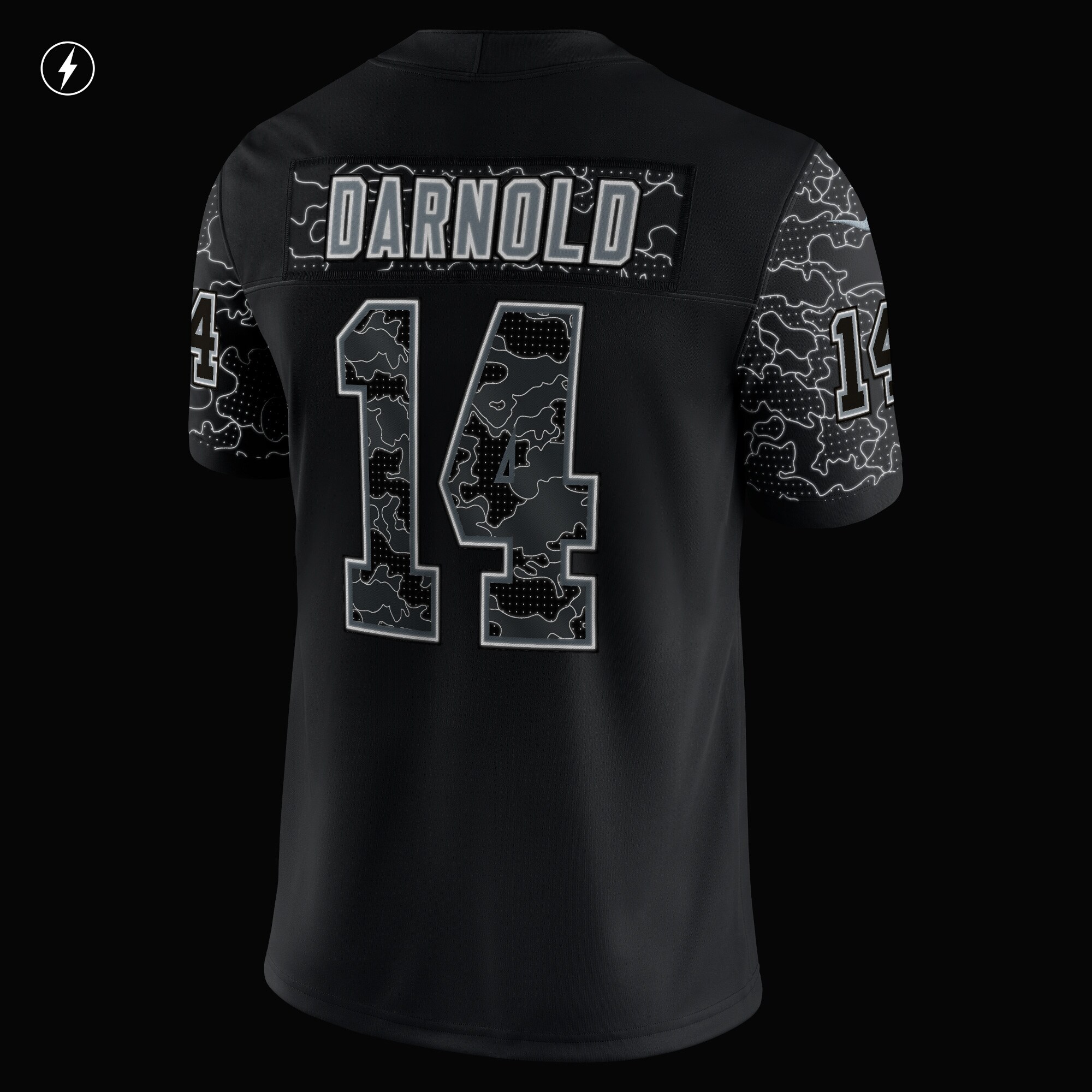Sam Darnold Carolina PanthersRFLCTV Limited Jersey - Black