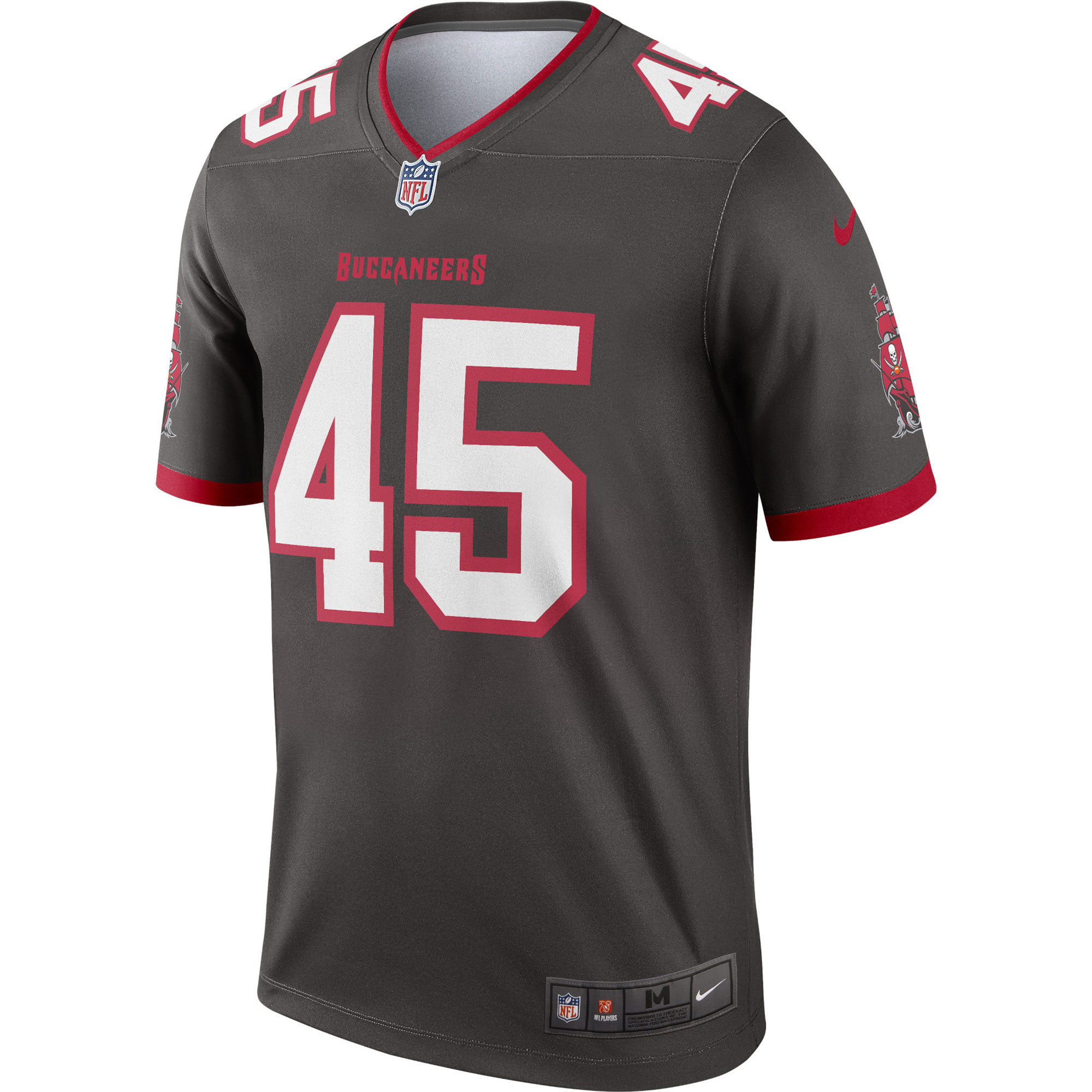 Devin White Tampa Bay BuccaneersAlternate Legend Jersey - Pewter