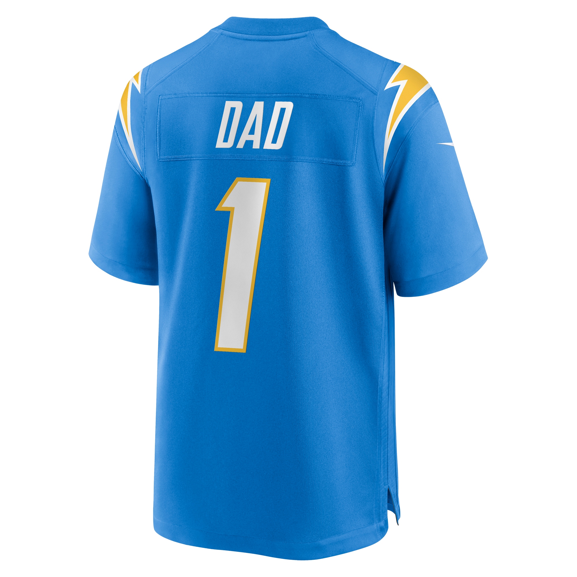 Number 1 Dad Los Angeles ChargersGame Jersey - Powder Blue