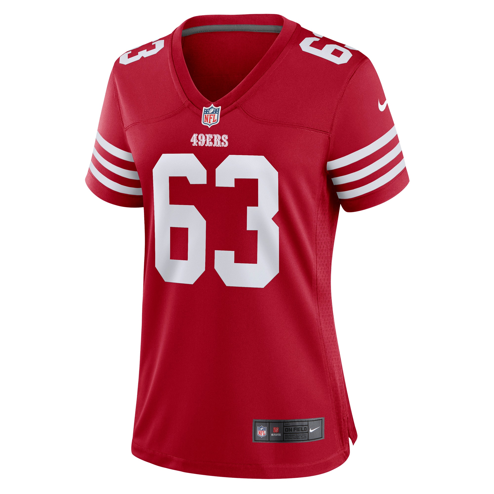 Nick Zakelj San Francisco 49ers Women's Game Player Jersey - Scarlet