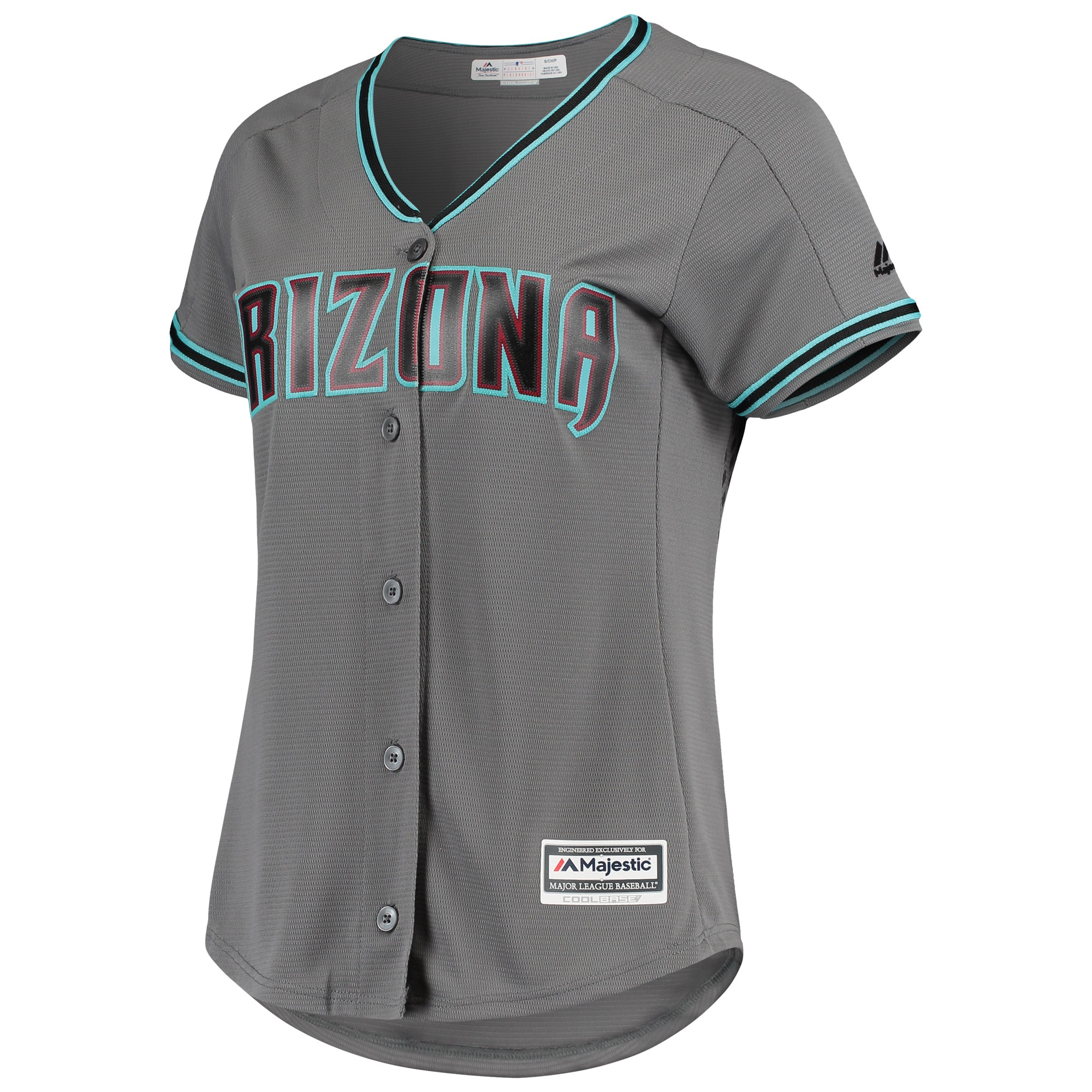 Arizona Diamondbacks Majestic  Women's Road Official Team Jersey - Gray