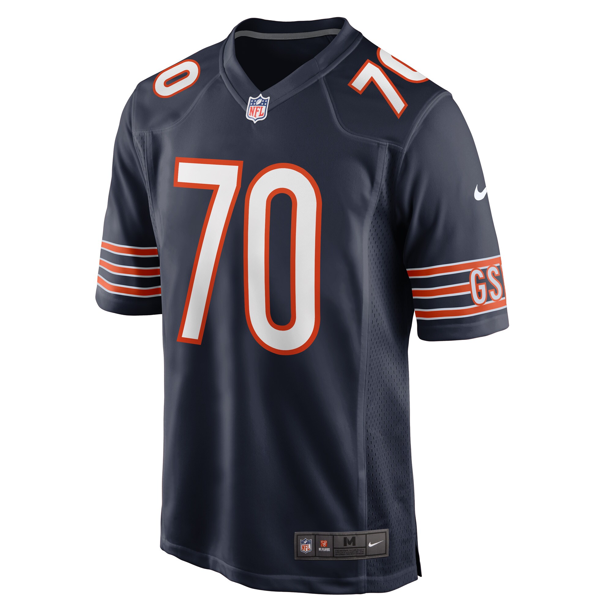 Braxton Jones Chicago BearsGame Player Jersey - Navy