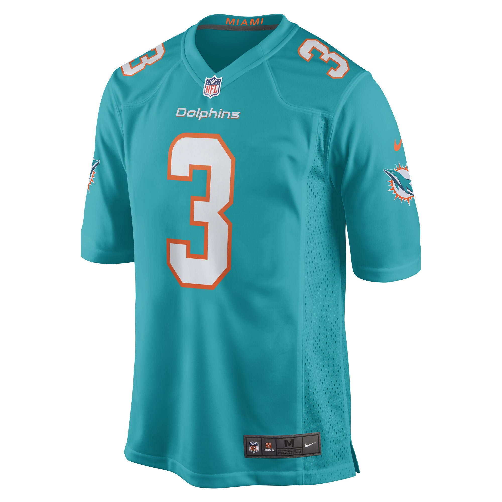 Myles Gaskin Miami DolphinsGame Player Jersey - Aqua