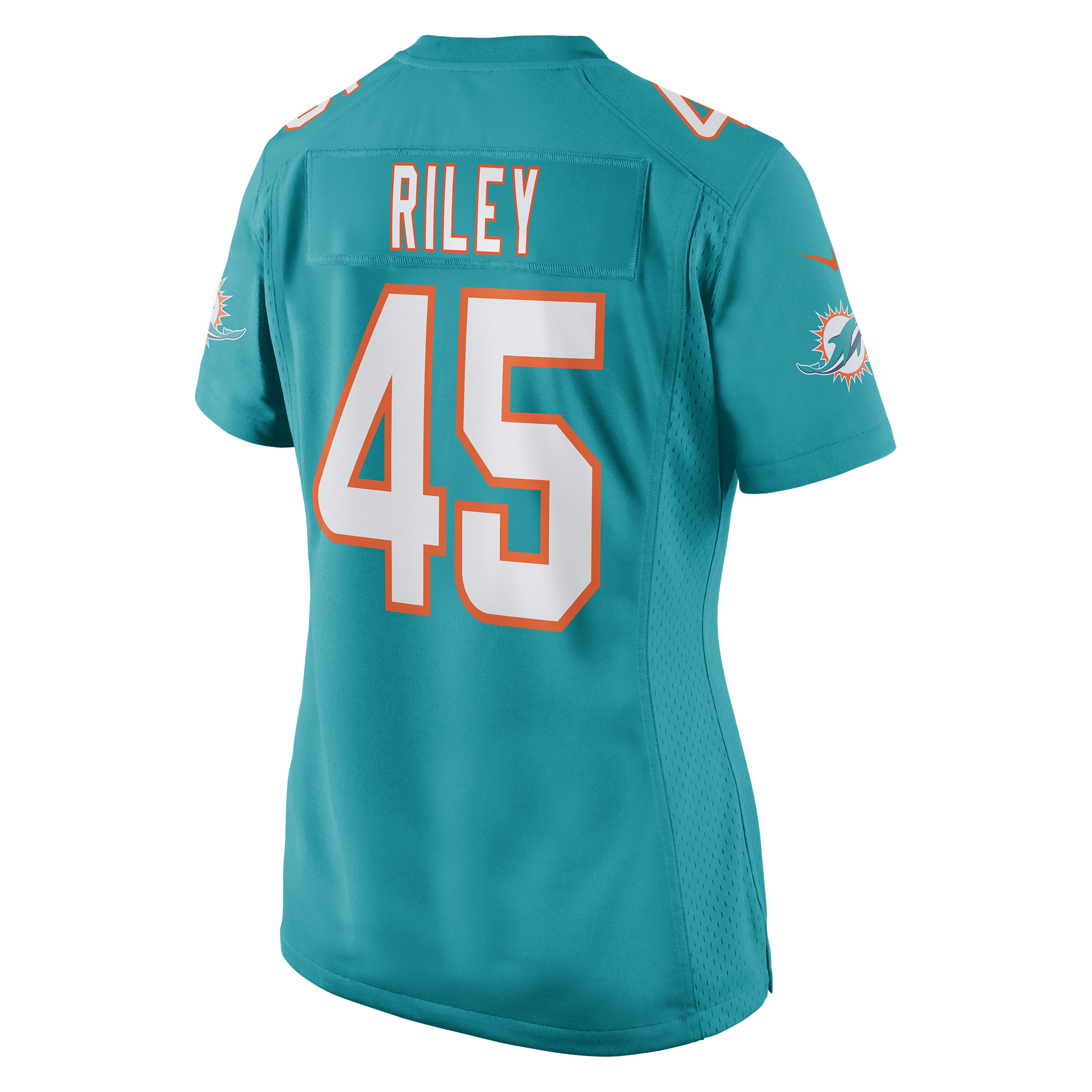 Duke Riley Miami Dolphins Women's Game Jersey - Aqua