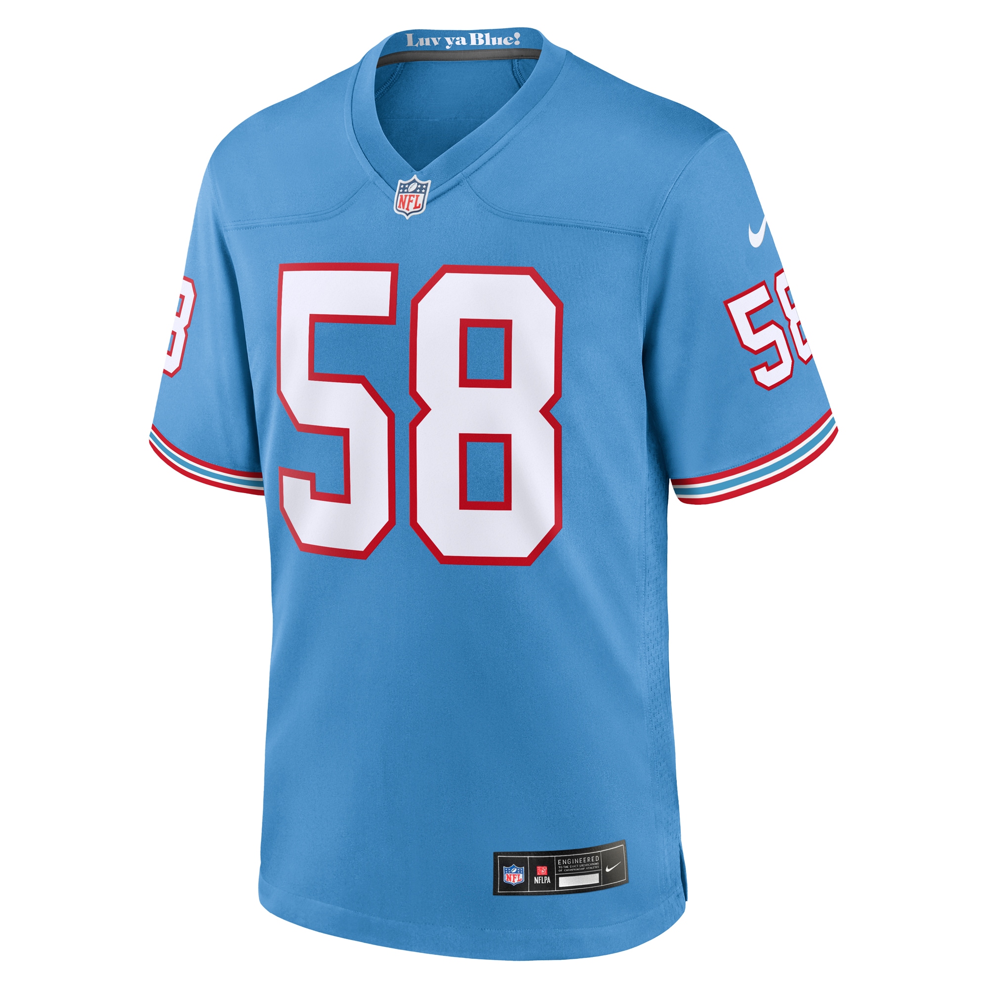 Harold Landry Tennessee TitansOilers Throwback Player Game Jersey - Light Blue