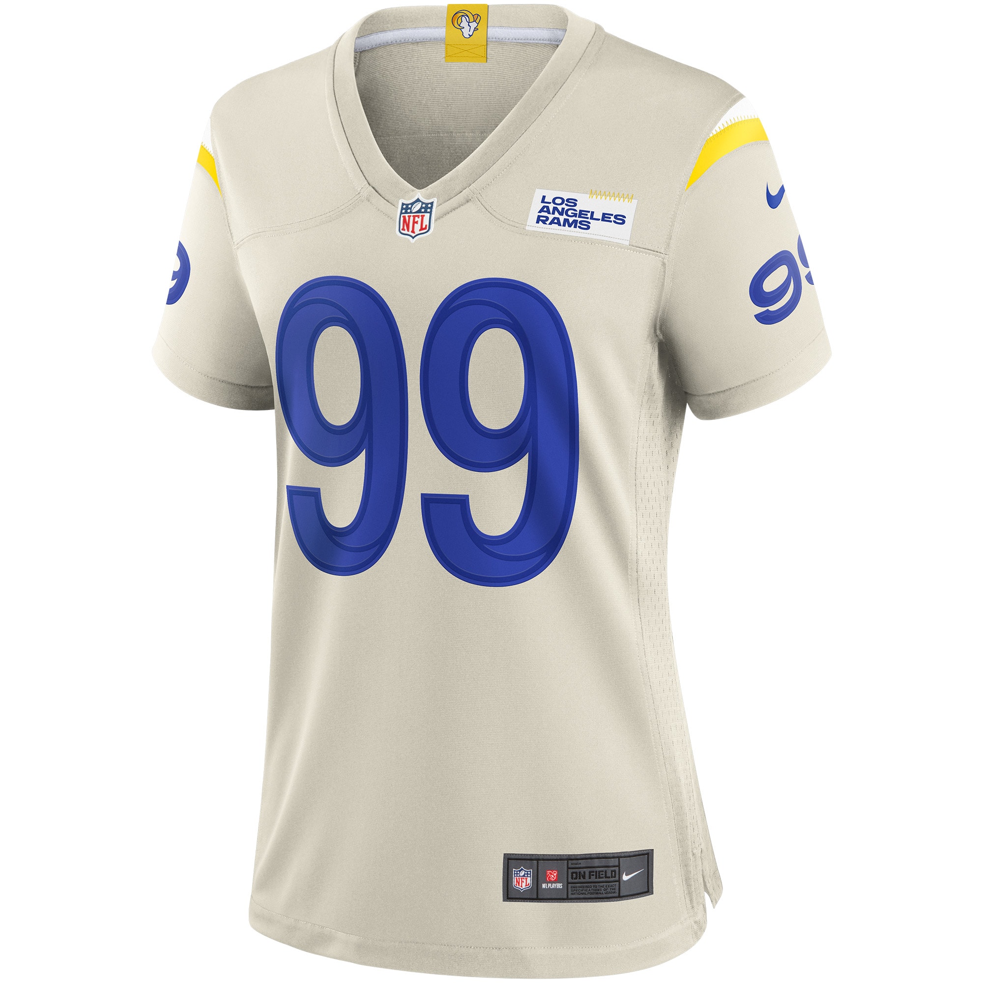 Aaron Donald Los Angeles Rams Women's Player Game Jersey - Bone