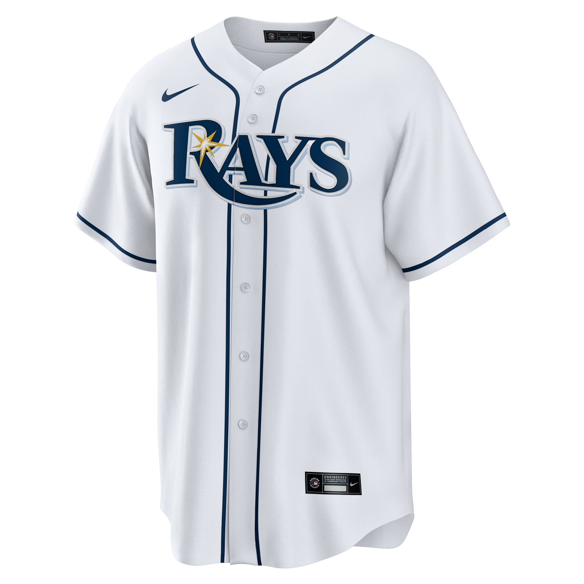 Tampa Bay RaysHome Replica Custom Jersey - White