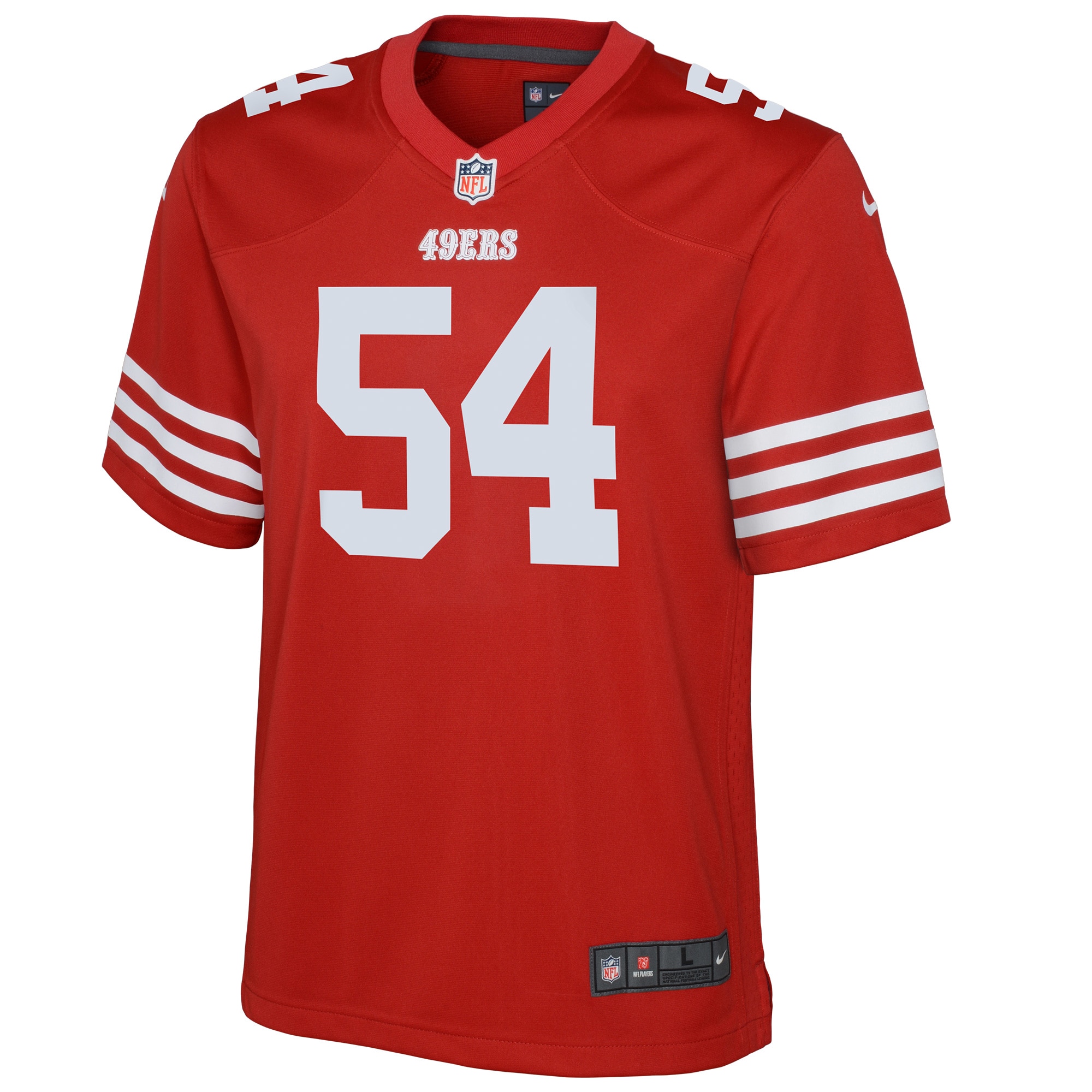 Fred Warner San Francisco 49ersYouth Game Jersey - Scarlet