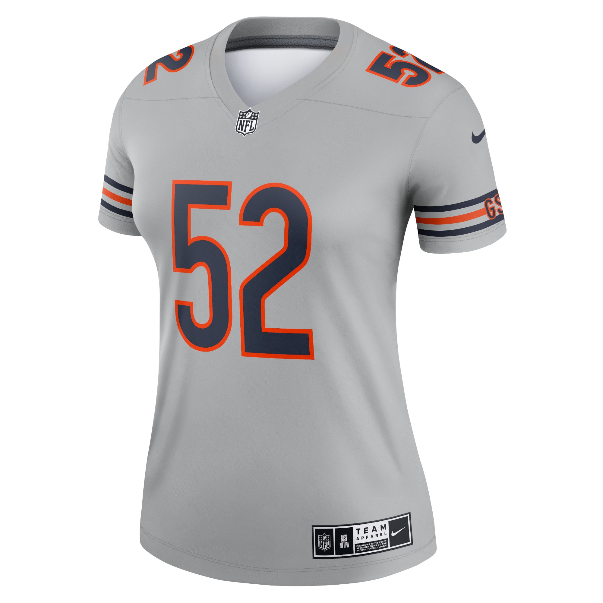 Khalil Mack Chicago Bears Women's Inverted Legend Jersey - Gray