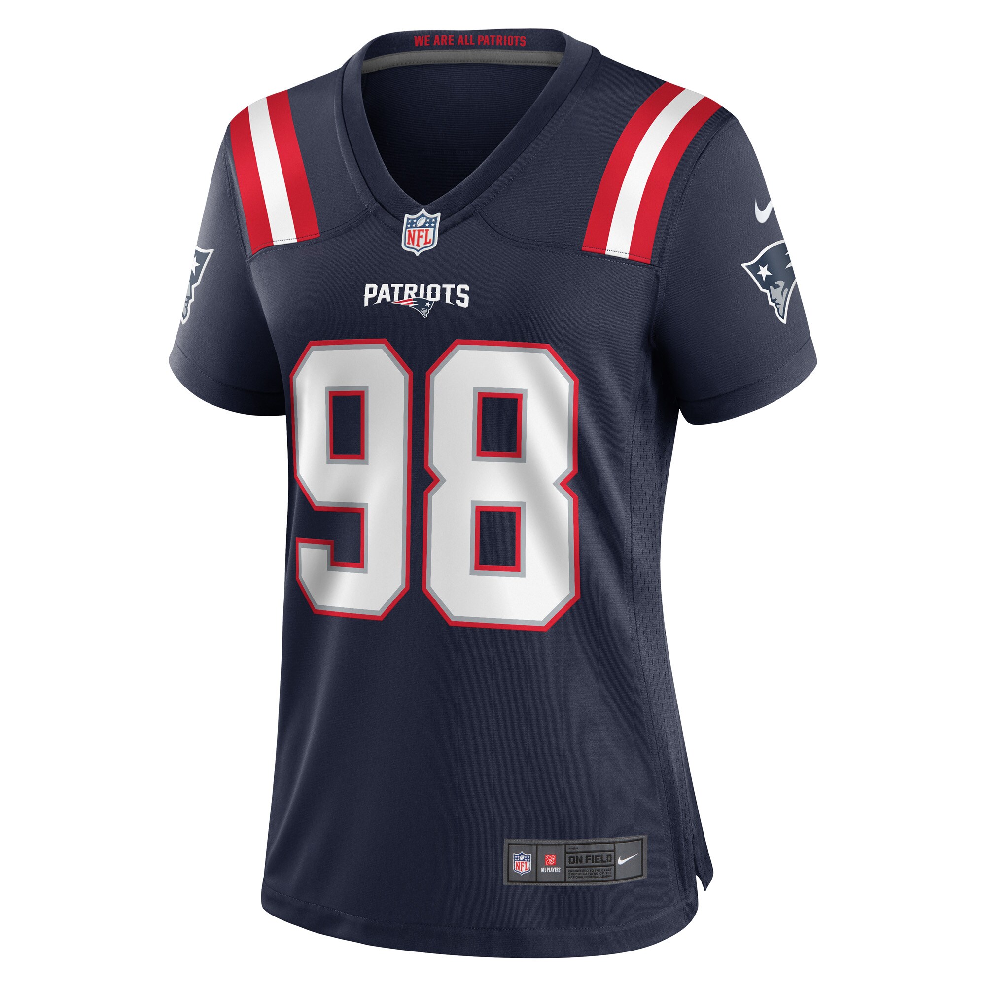 Carl Davis Jr. New England Patriots Women's Game Player Jersey - Navy